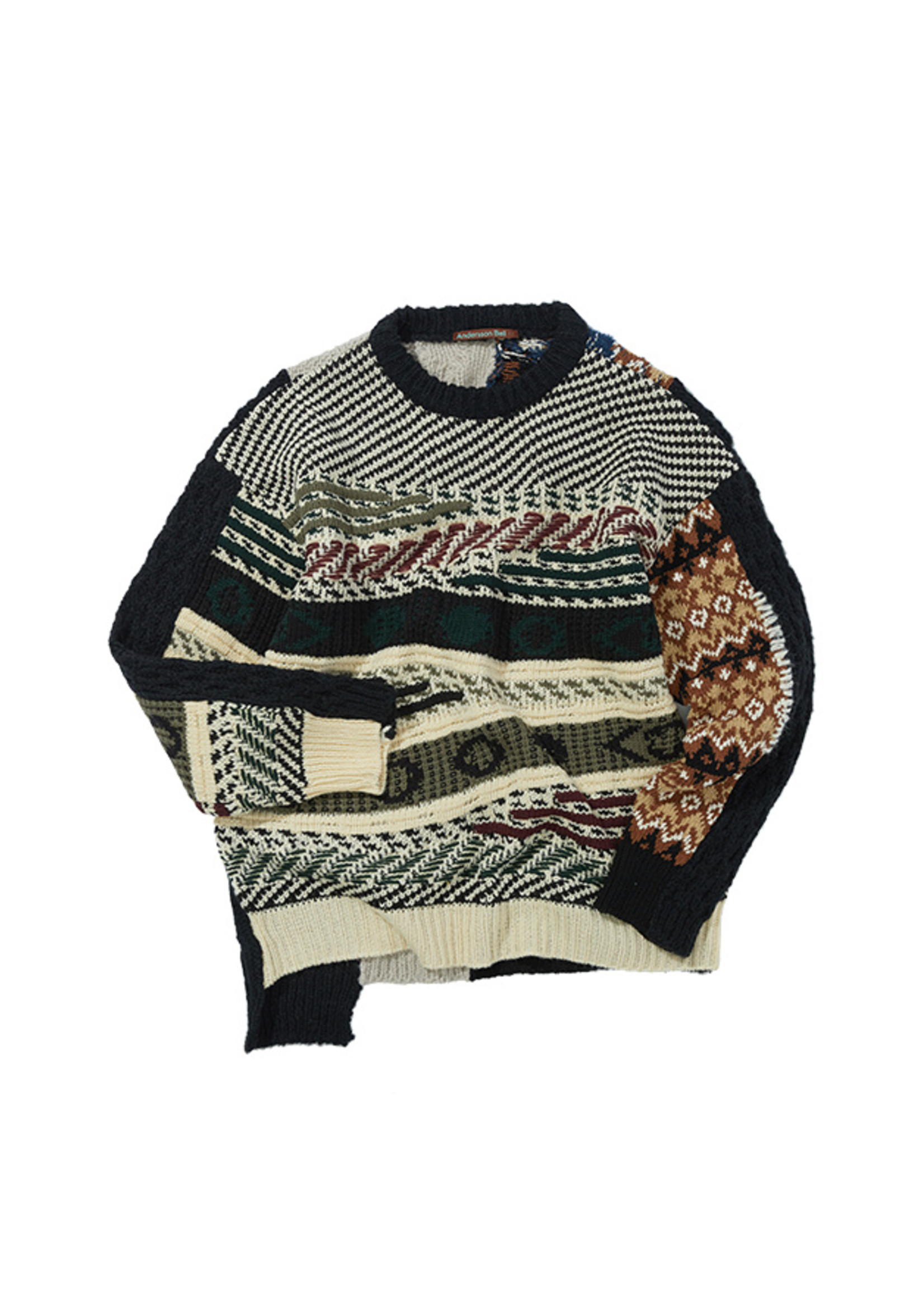 ANDERSSON BELL Unisex Multi Pattern Jacquard Sweater