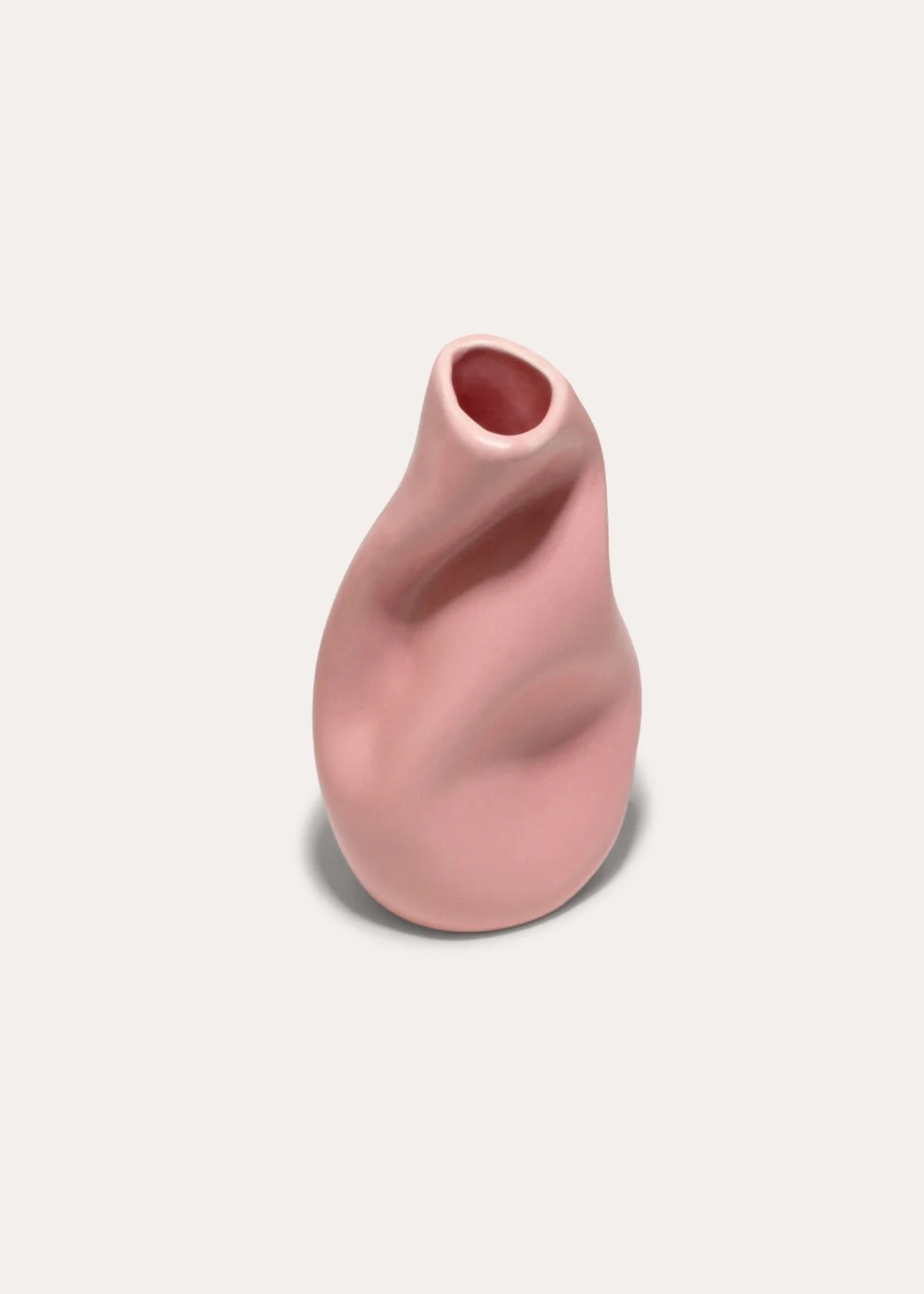 Completedworks Small Crumpled Vase in Matte Blush