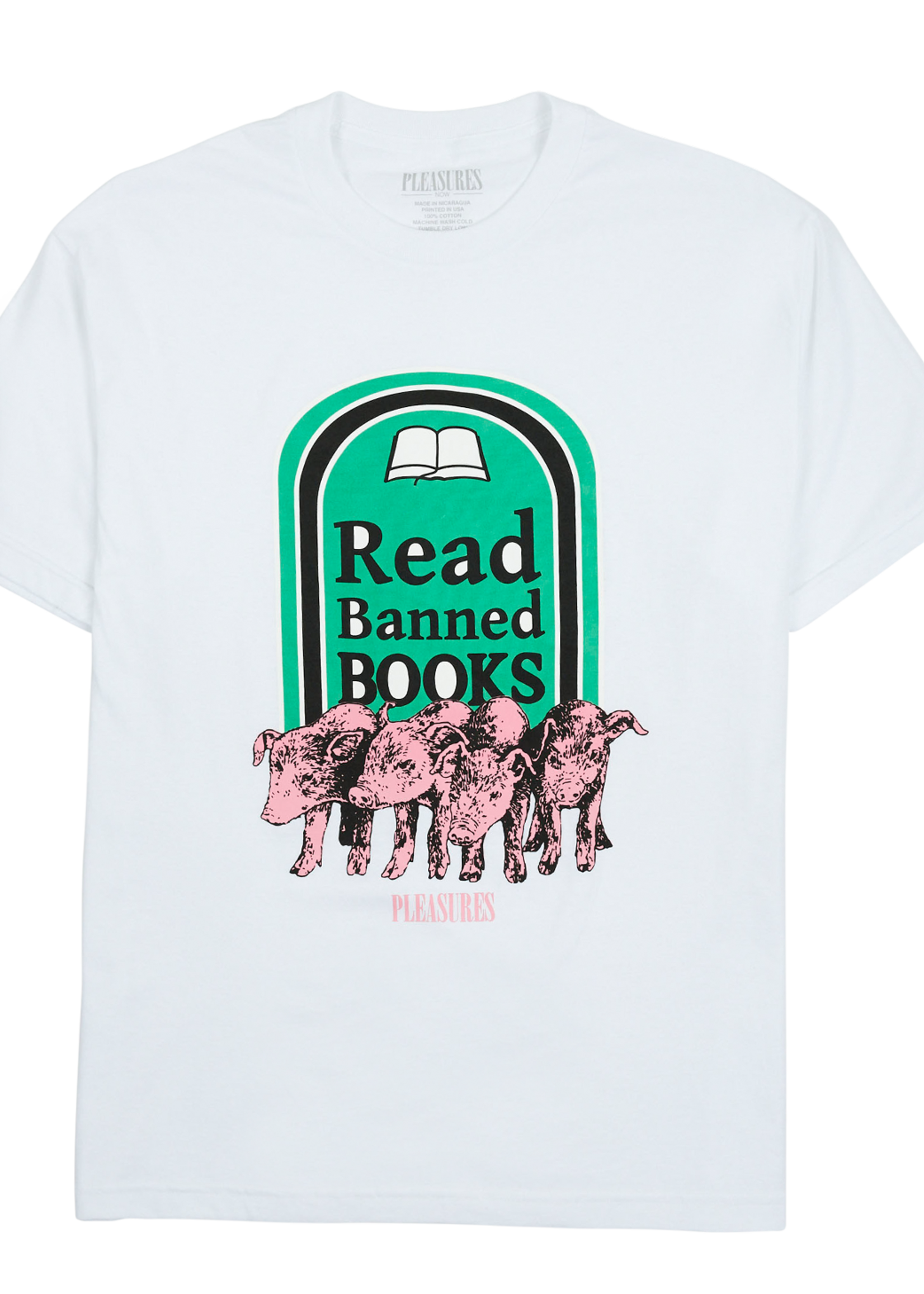 PLEASURES Banned Books T-shirt in White