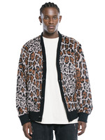 PLEASURES Boozy Knit Cardigan in Leopard