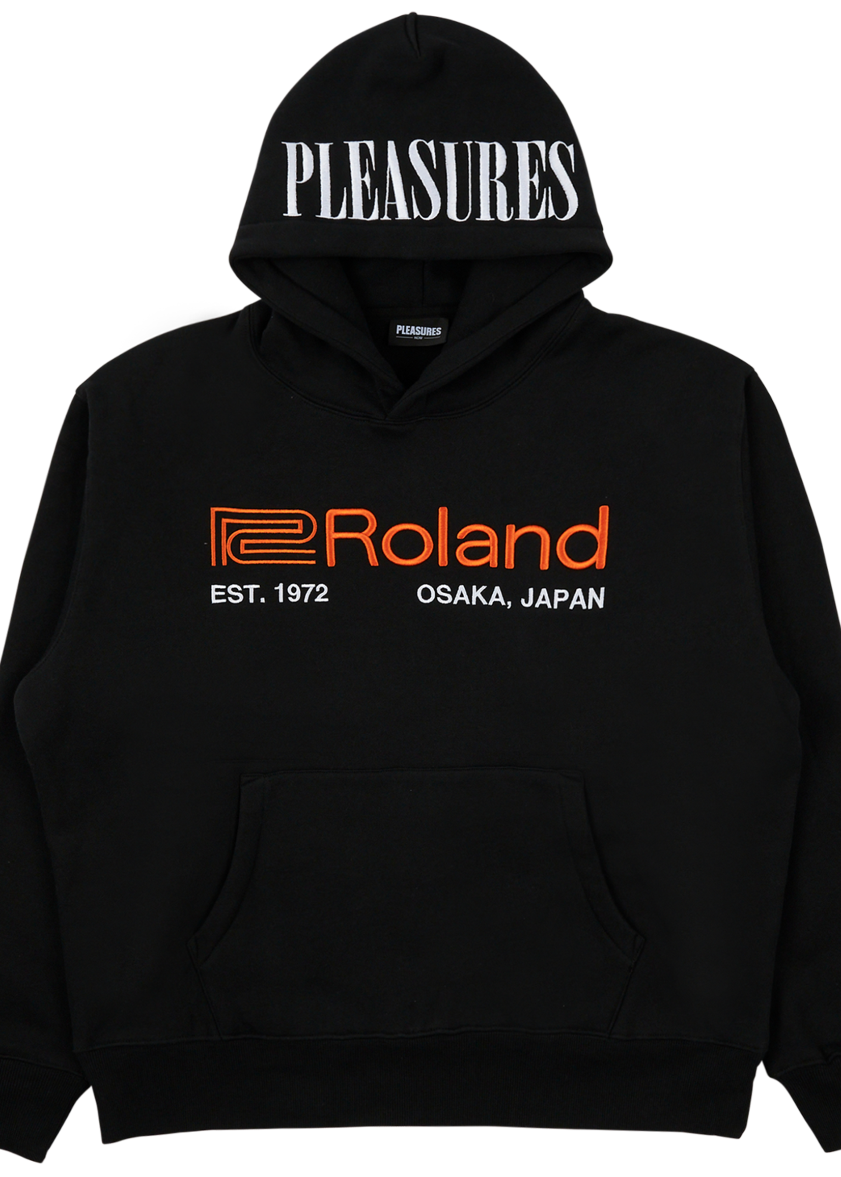 PLEASURES X Roland Hooded Sweatshirt in Black