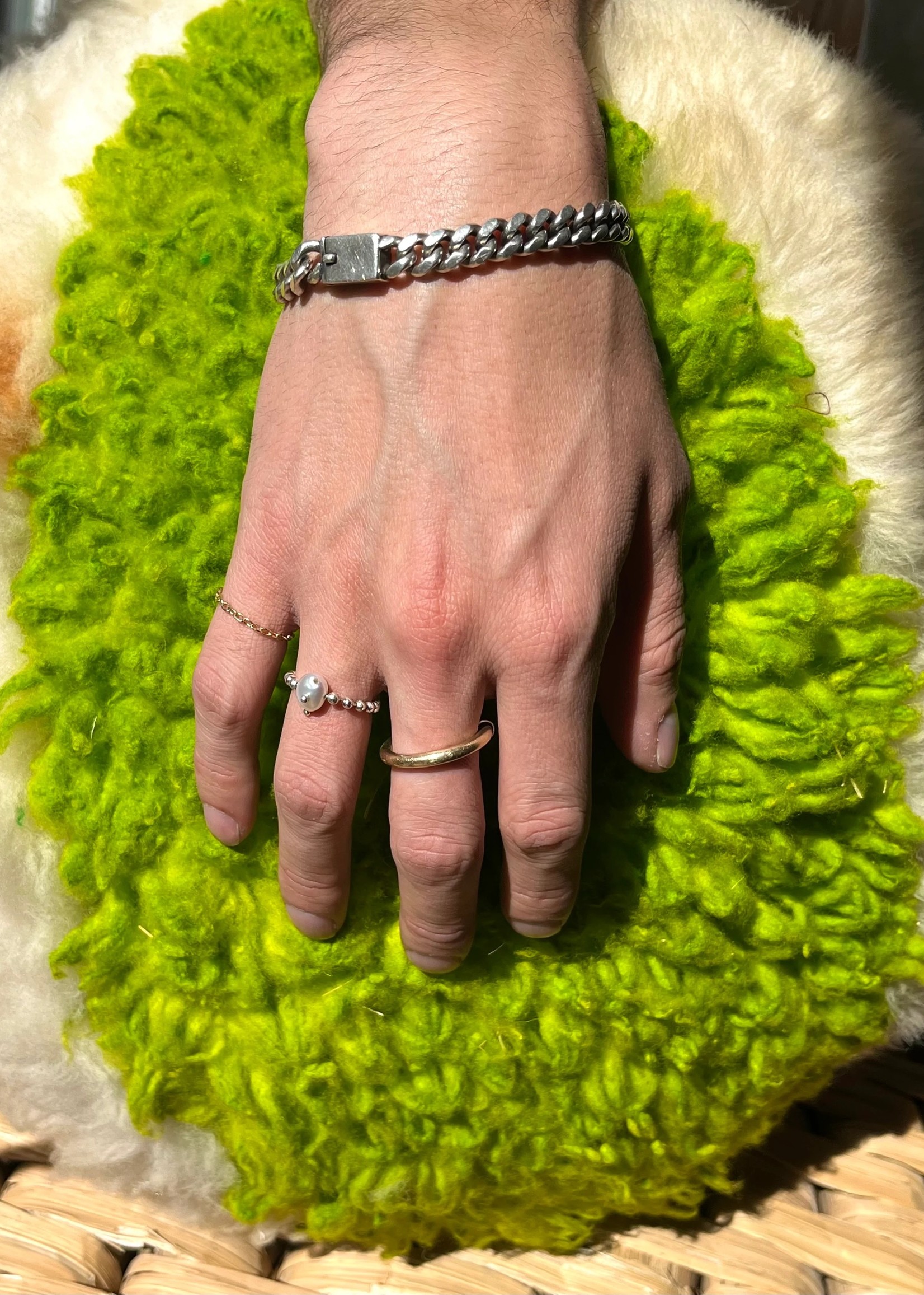 VARON Mini Perlita Ring in Sterling Silver
