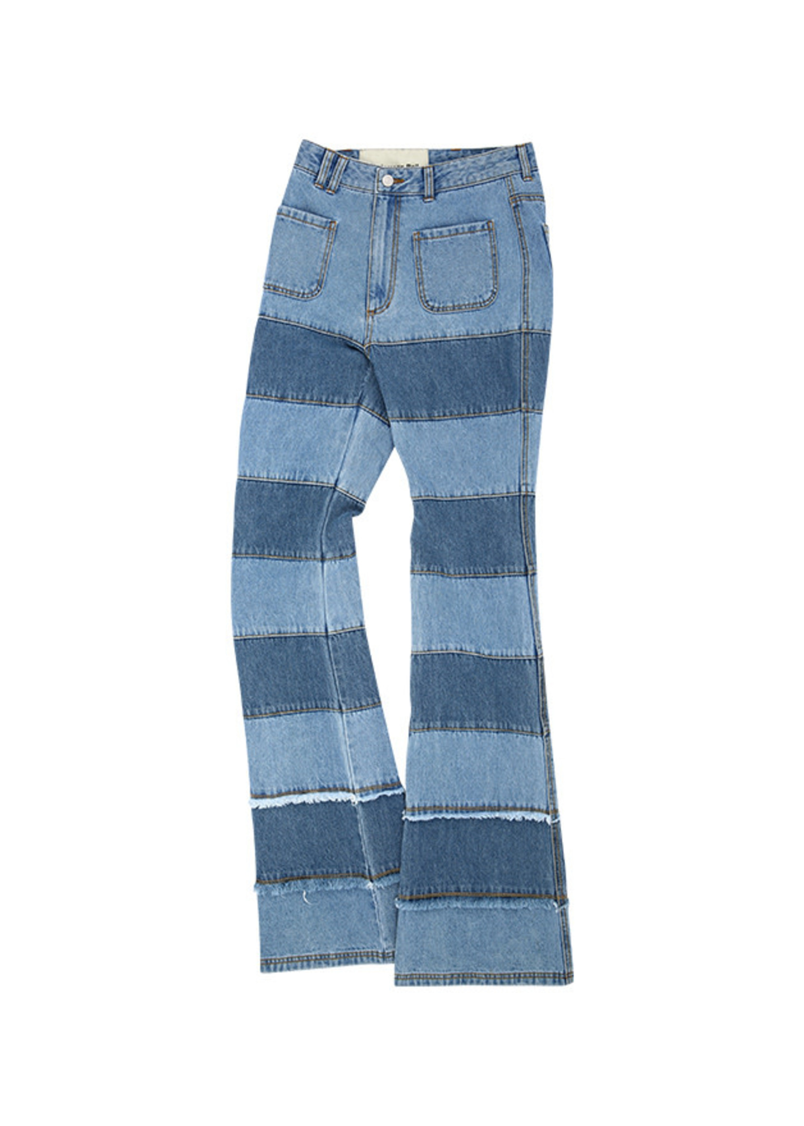 ANDERSSON BELL Patchwork Panel Jeans in Indigo