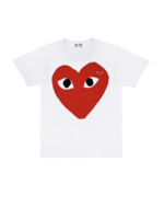 COMME des GARÇONS PLAY White T-shirt with Large Red Heart