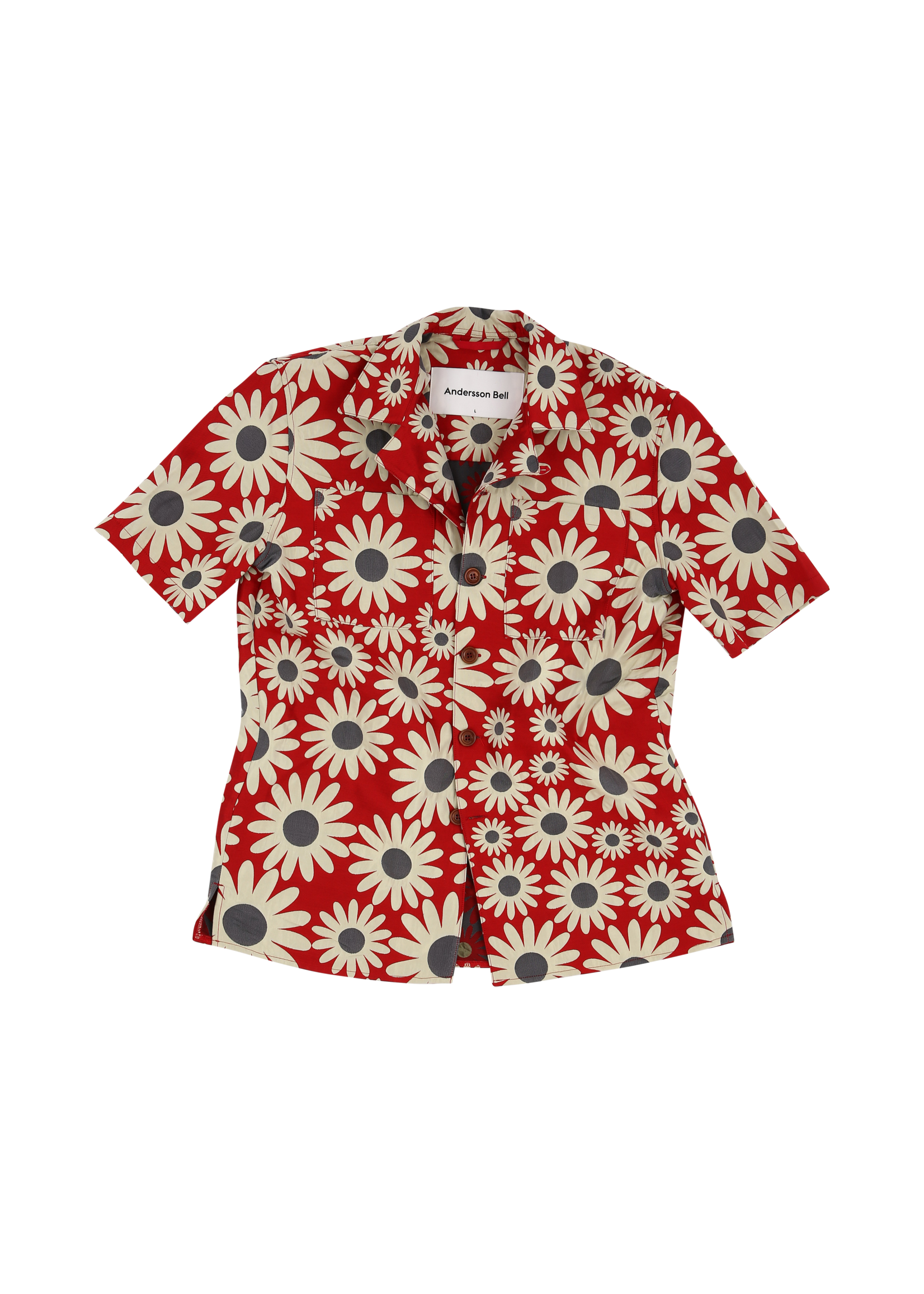 ANDERSSON BELL Daisy Jacquard Shirt in Red