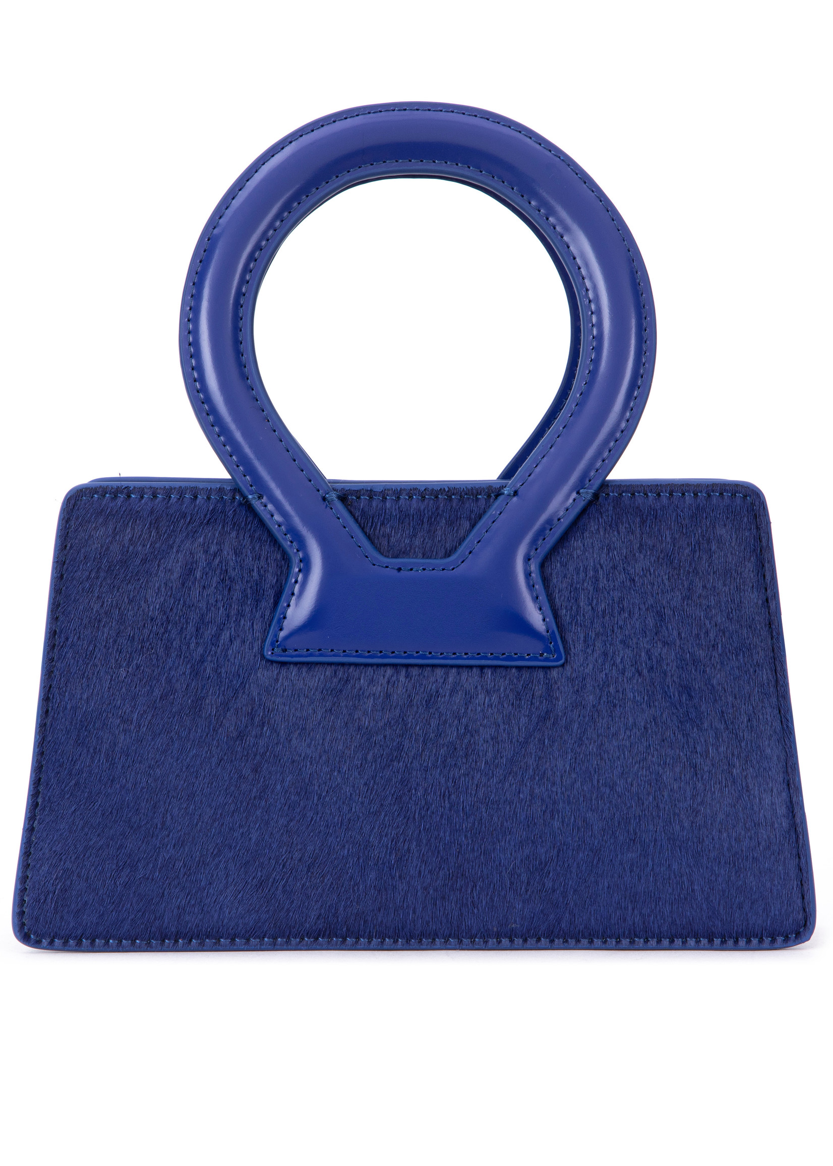 LUAR Small Ana Bag in Cobalt Blue Pony Hair