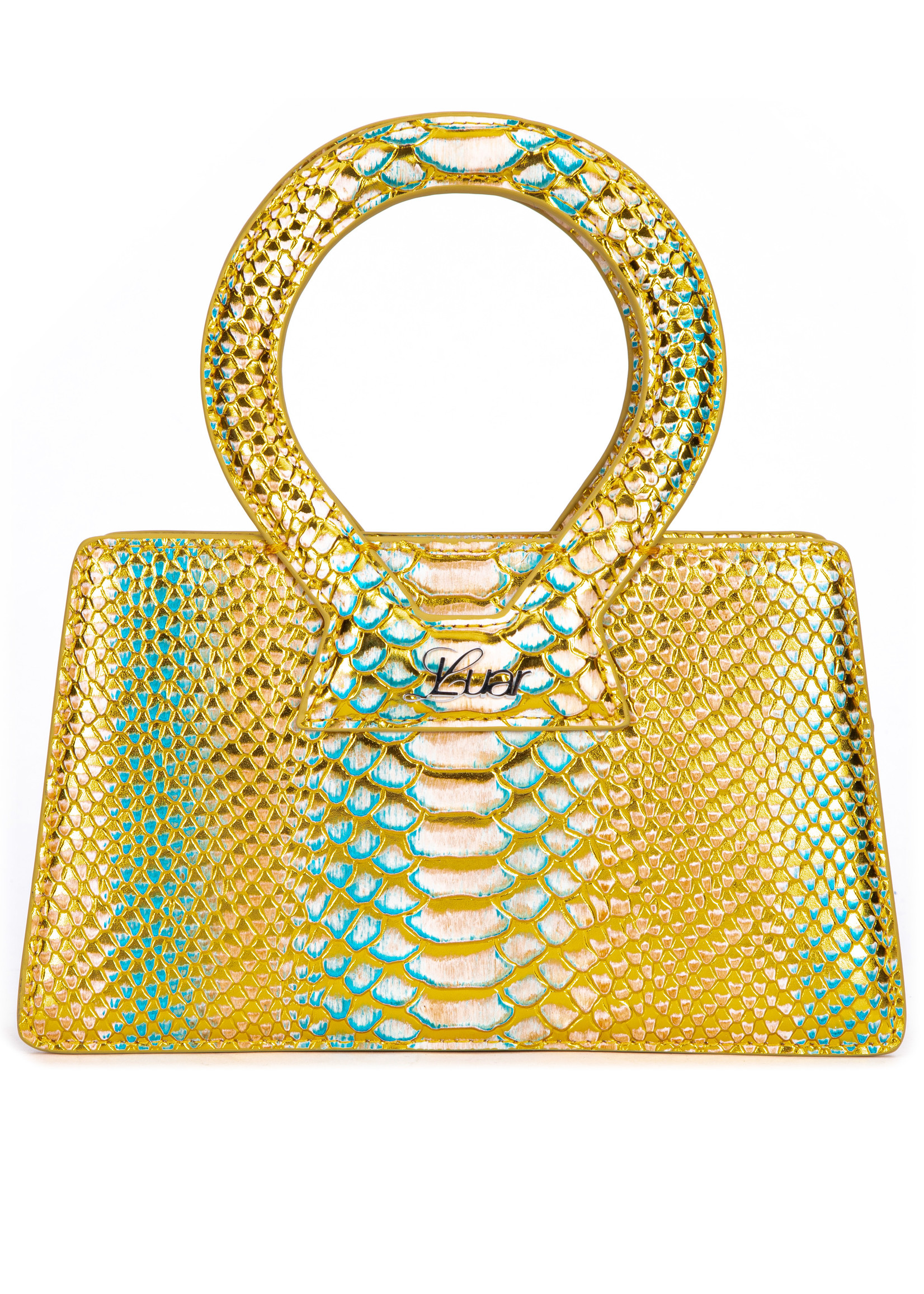 LUAR Small Ana Bag in Embossed Acid Gold Python - NOW OR NEVER