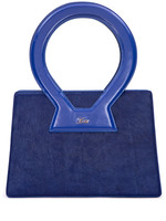 LUAR Large Ana Bag in Cobalt Blue Pony Hair