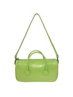 Marge Sherwood Crinkled Leather Small Zipper Bag - Green