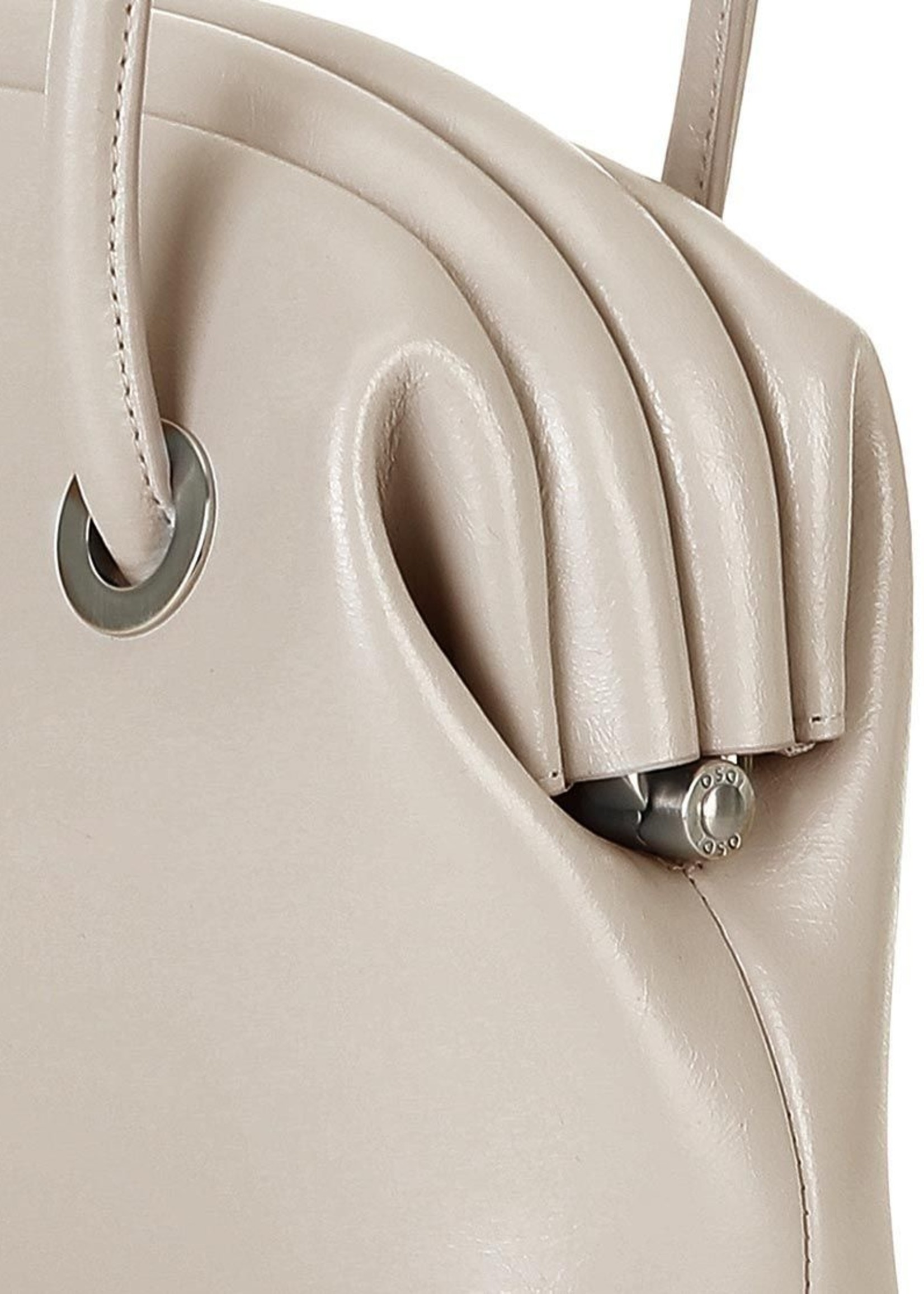 OSOI Circle Brot Bag in Warm Grey Leather