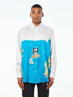 HONEY FUCKING DIJON X BASQUIAT  Printed Button Up Shirt