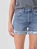 AGOLDE Parker Long Denim Short with Cuff in Heatwave