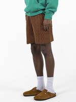 PLEASURES CHARLIE SWEATER KNIT SHORTS IN BROWN