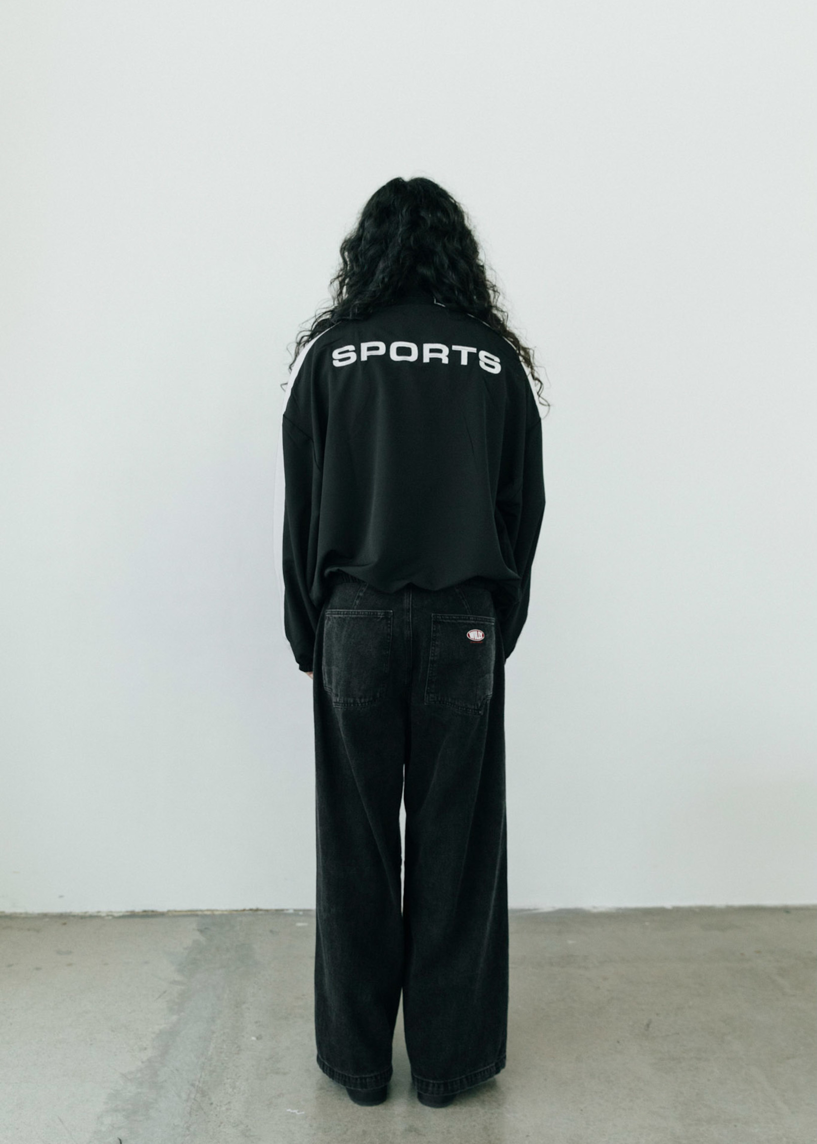 WILLY CHAVARRIA Pregame Track Jacket in Black and White