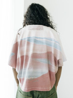 SEBASTIEN AMI SA X Now or Never Desert Landscape Smock Tee in Blanc