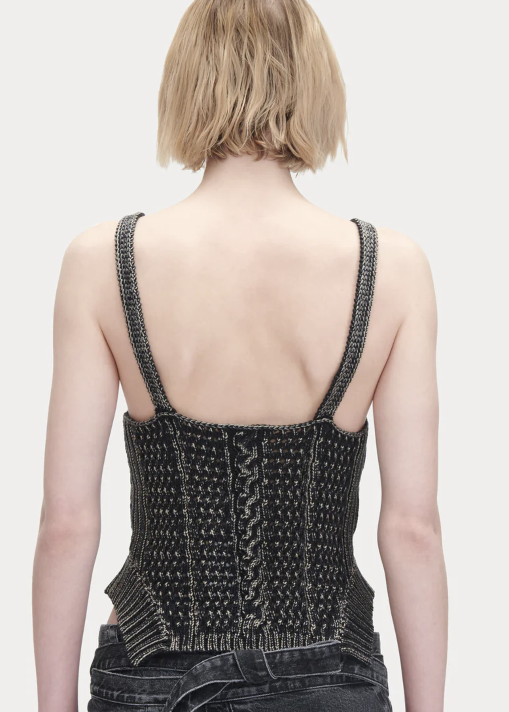 Rachel Comey Rai Cable Knit Camisole in Black