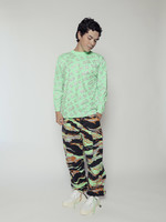 ERL L/S All Over Logo Print T-shirt in Green