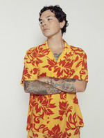 ERL Tropical Flower Camp Shirt in Yellow