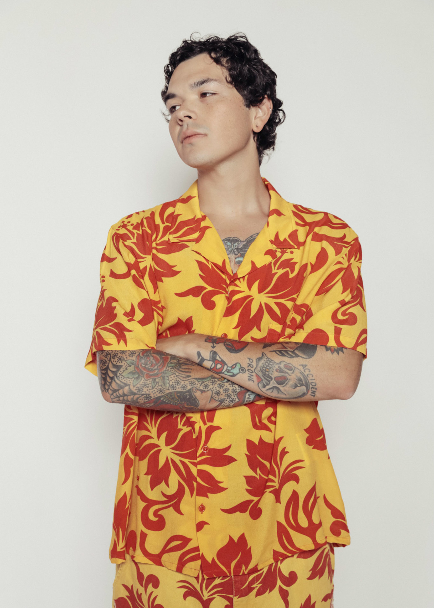 ERL Tropical Flower Camp Shirt in Yellow