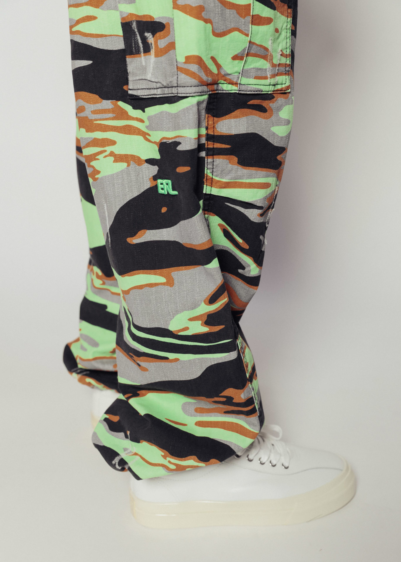ERL Cargo Pants in Green Rave Camo