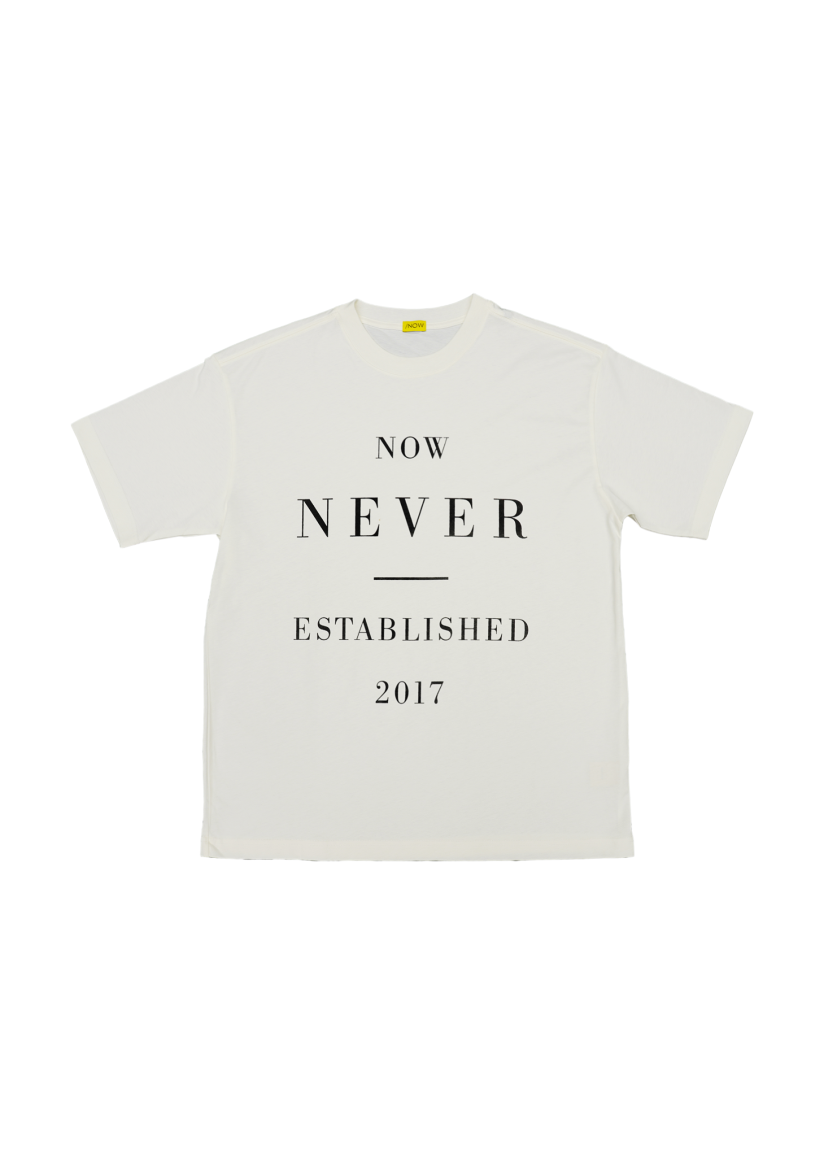 /NOW or NEVER Bizarre Love T-shirt in Off White