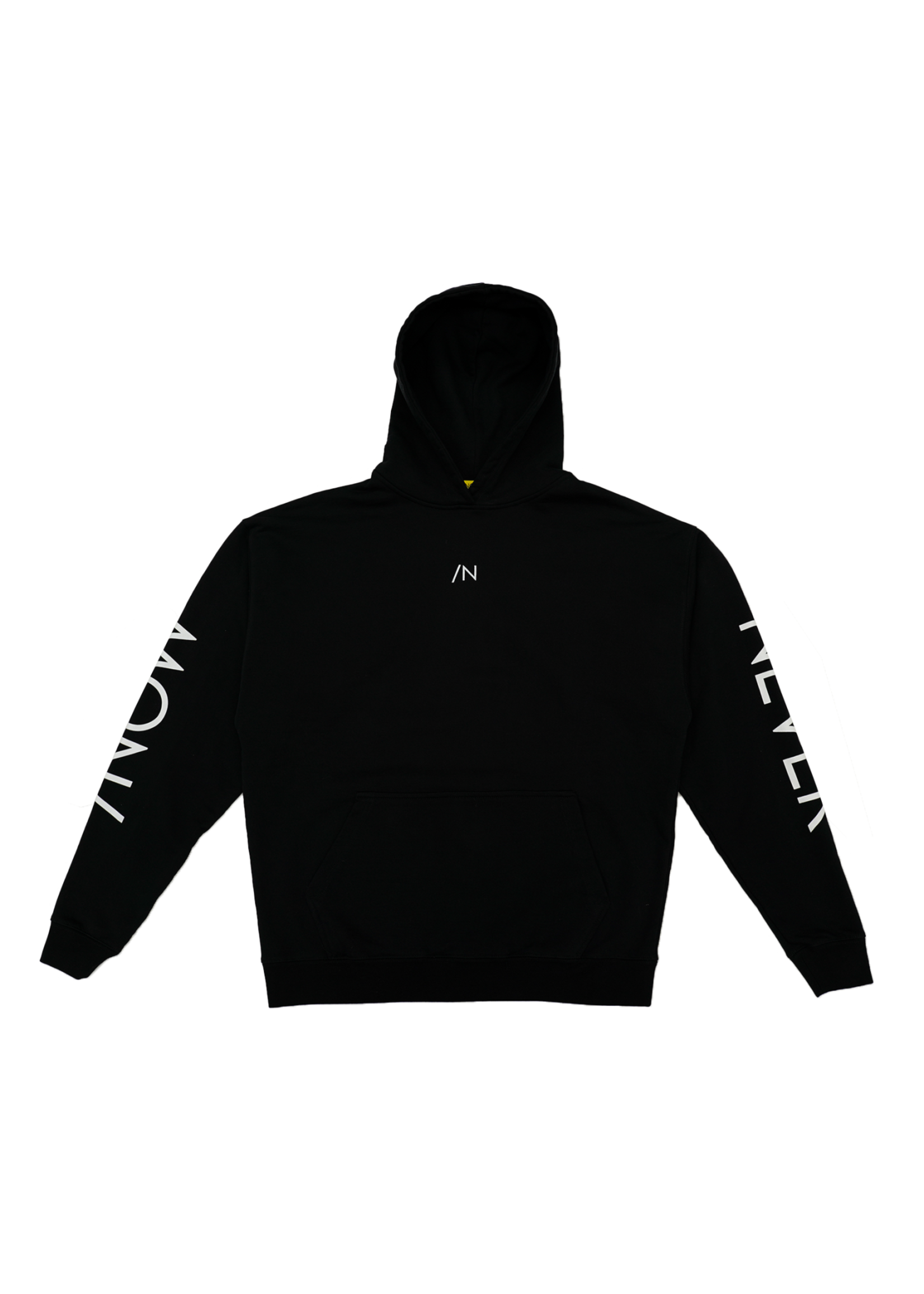 /NOW or NEVER Split Logo Hoodie in Black