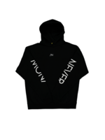 /NOW or NEVER Split Logo Hoodie in Black