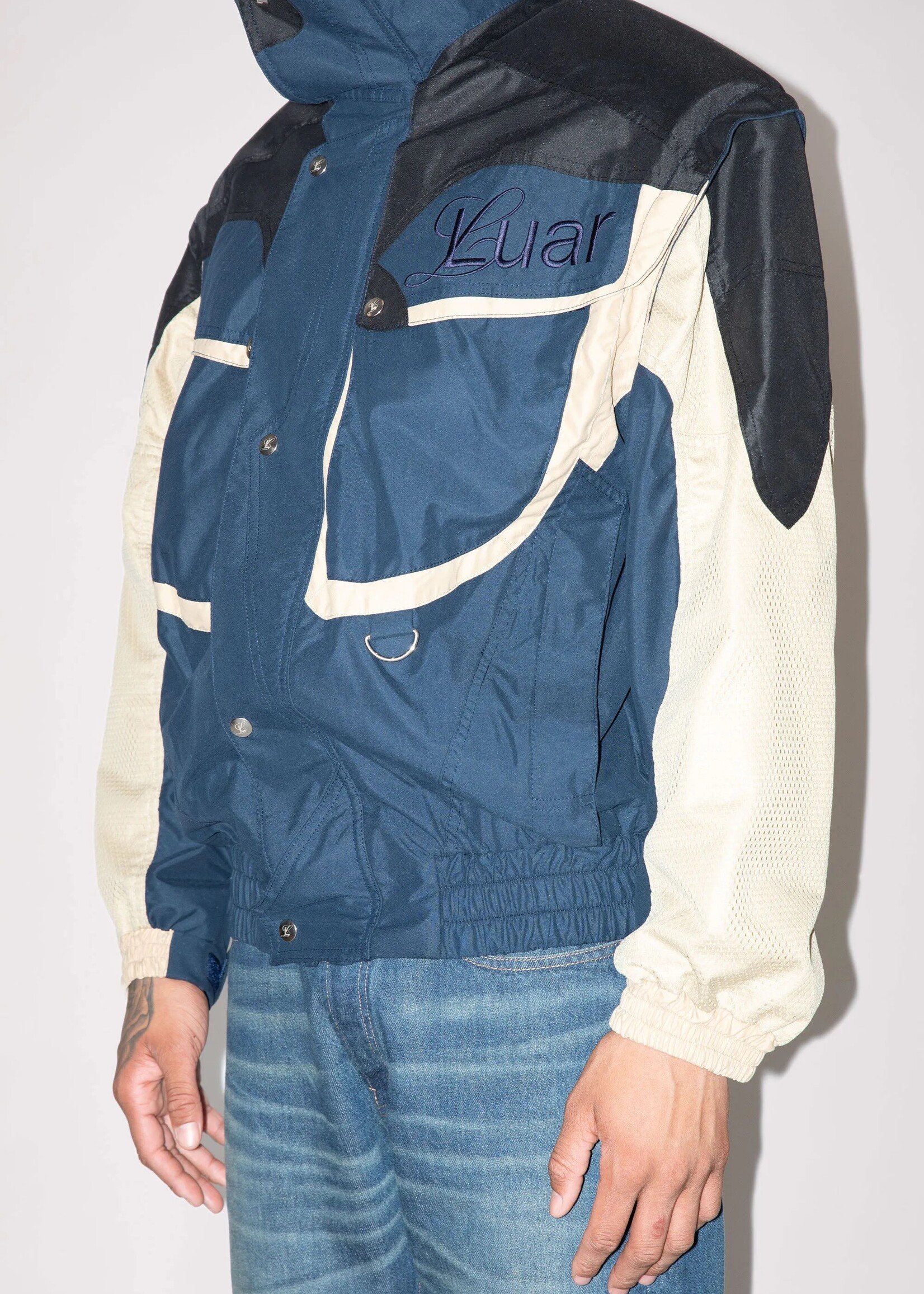 LUAR Nylon Tech Bomber Jacket in Tri-Color