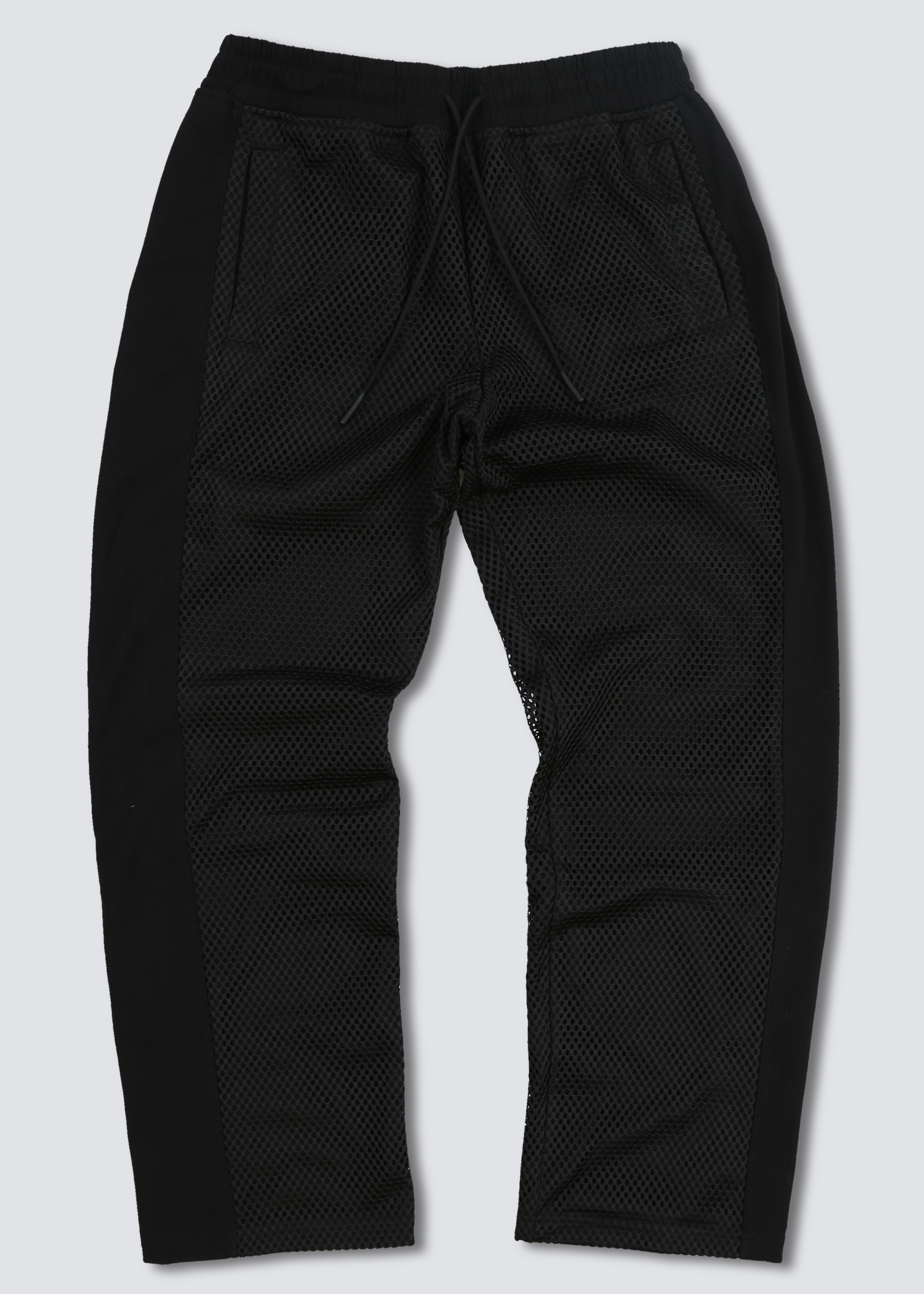 PLEASURES Chicago Mesh Panel Track Pant in Black