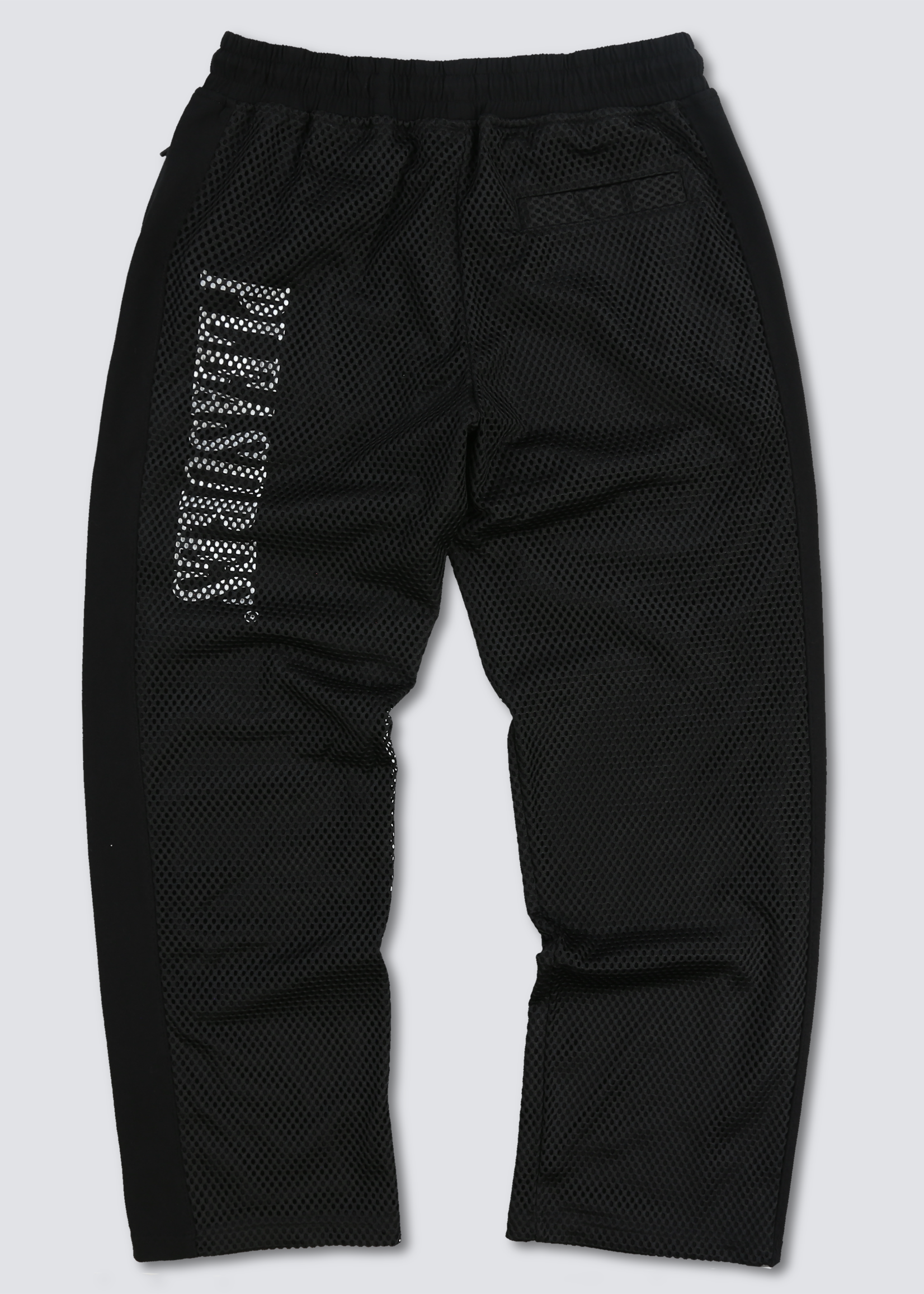 PLEASURES Chicago Mesh Panel Track Pant in Black