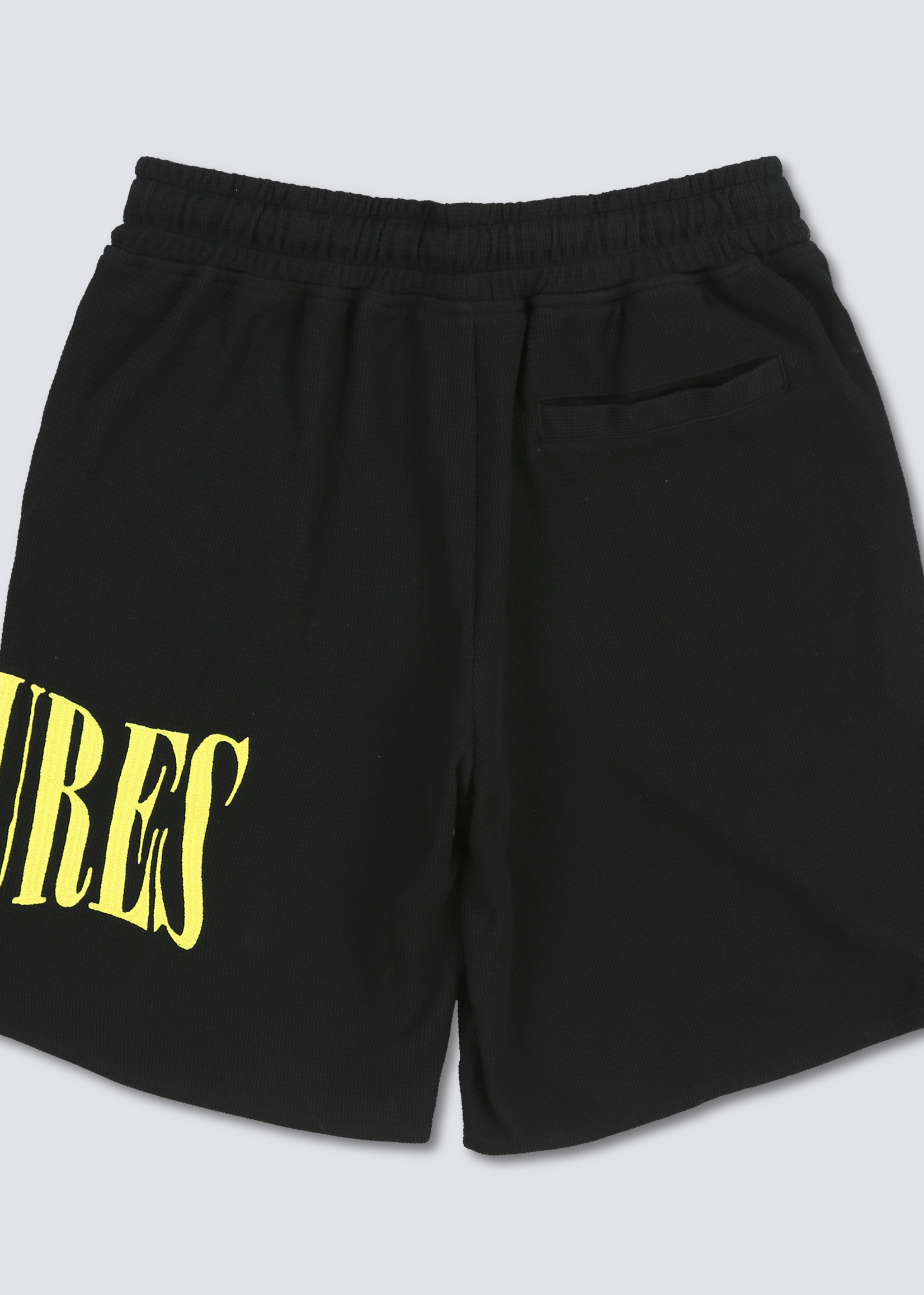 PLEASURES Twitch Waffle Thermal Shorts in Black