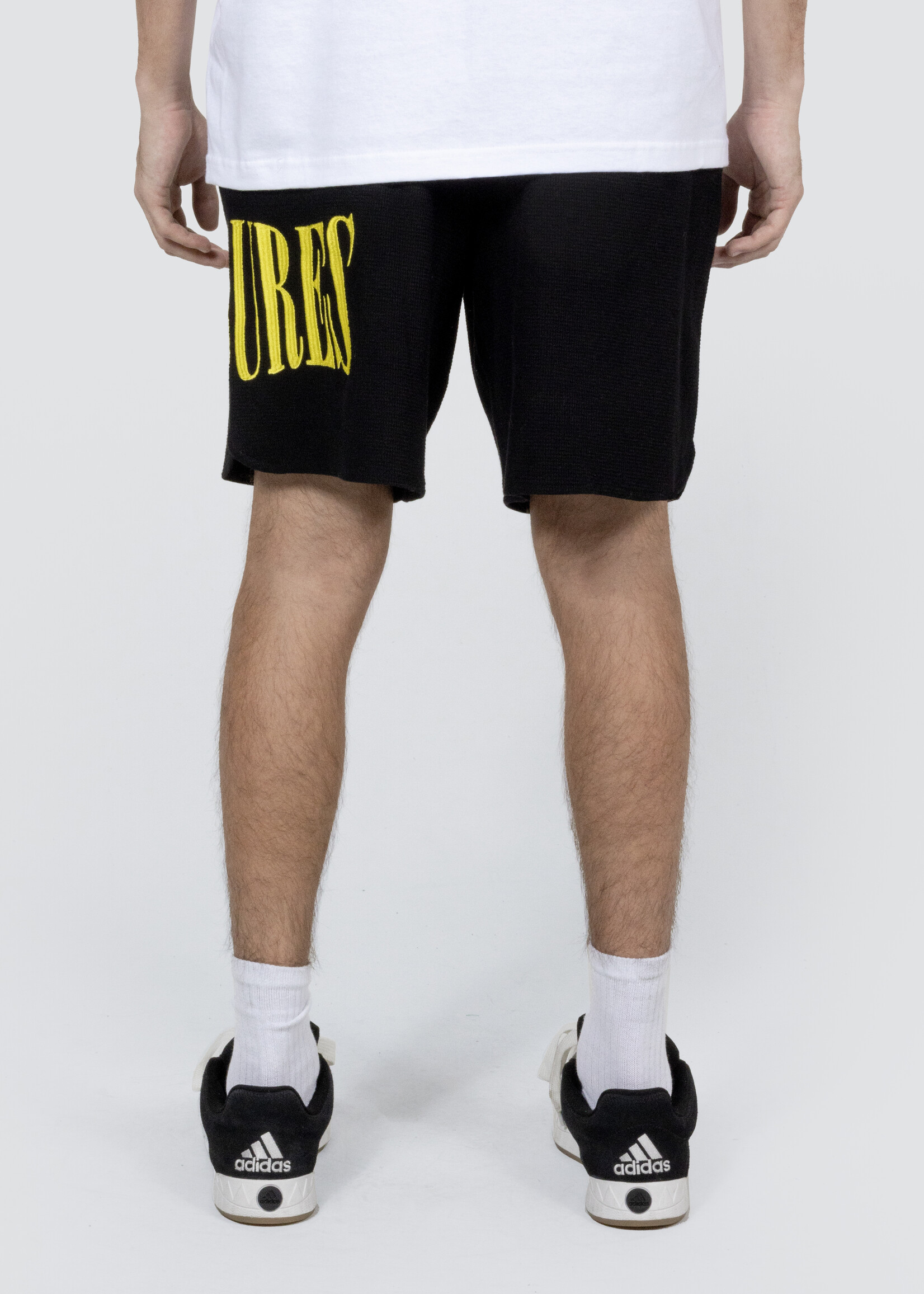 TWITCH WAFFLE KNIT SHORT BLACK - Personage