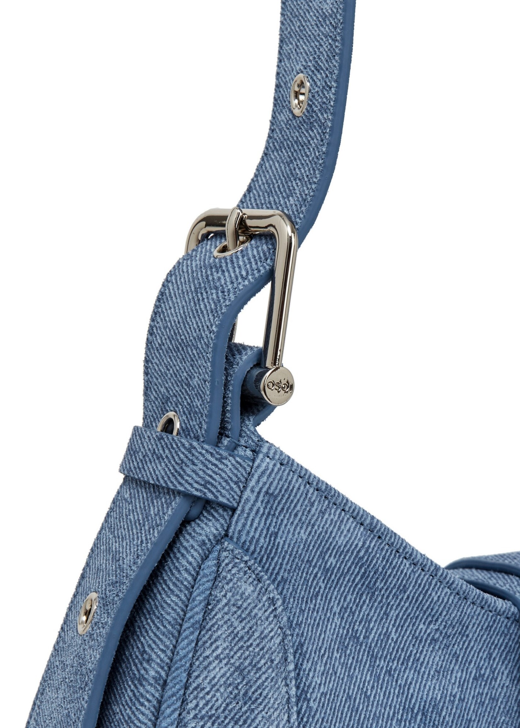 OSOI Hobo Brocle Bag in 'Denim Sky' Suede