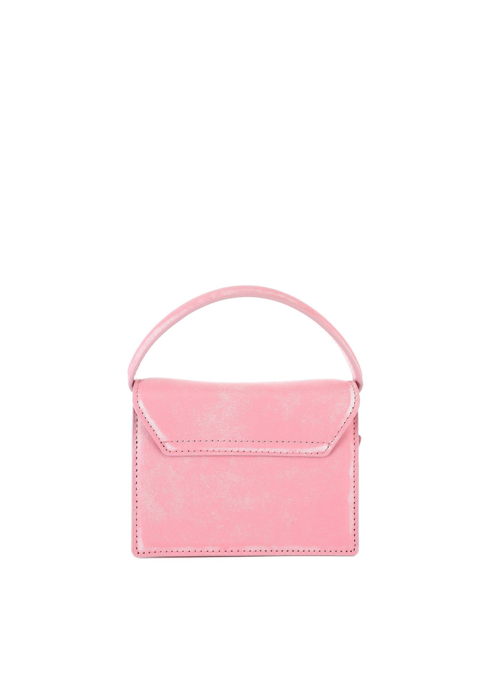 OSOI Belted Brocle Micro Bag in Pink Leather