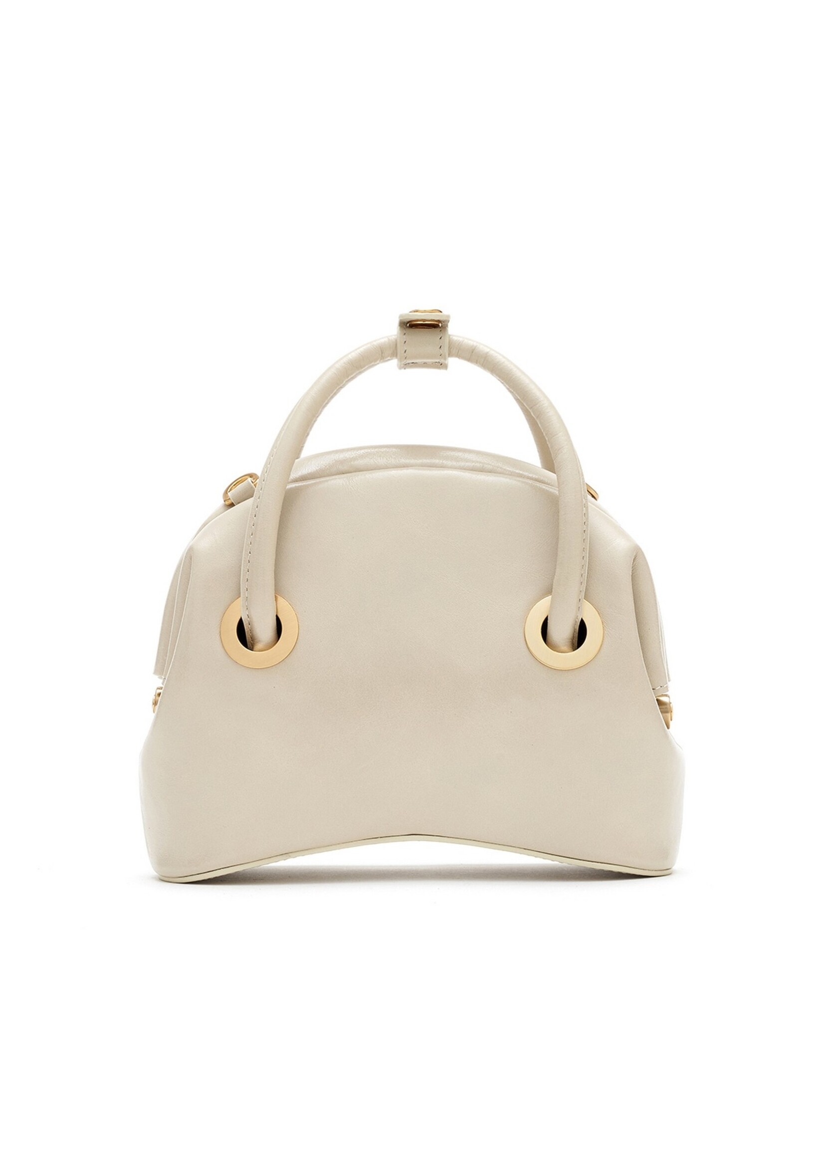 OSOI Circle Mini Bag in Washed Beige Leather