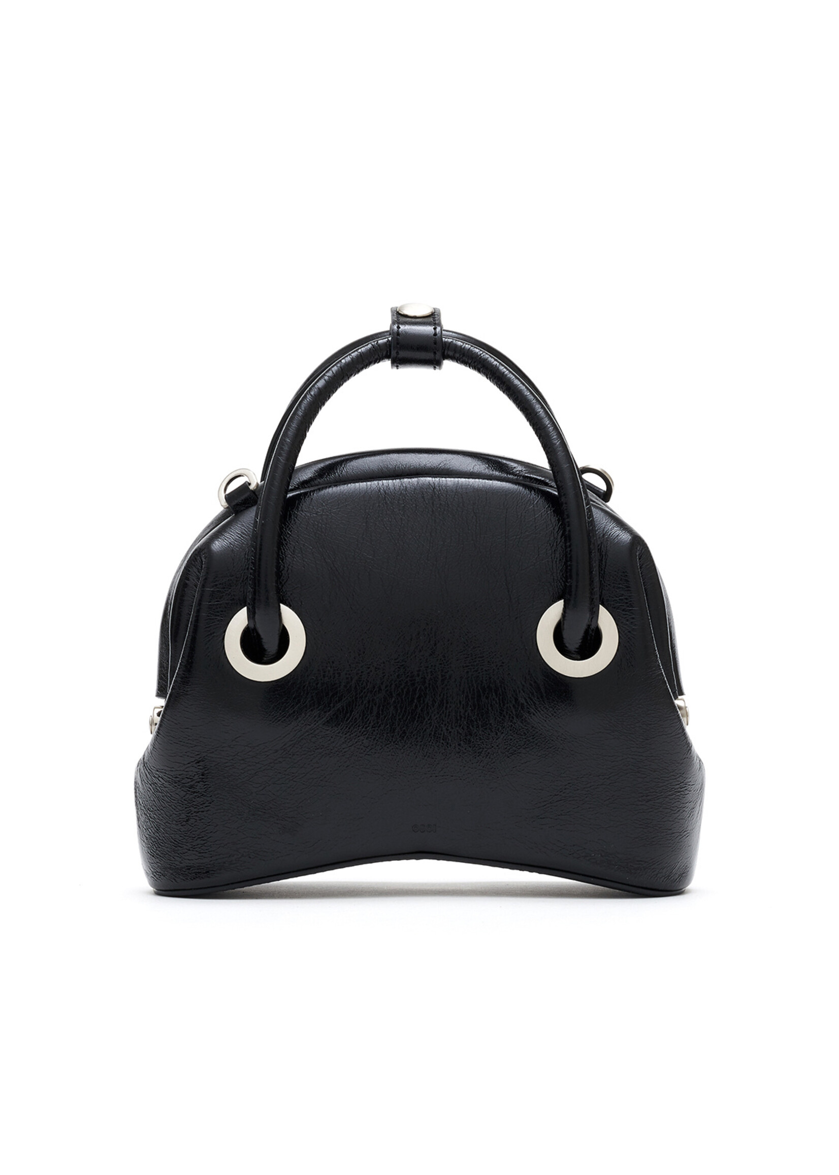 OSOI Circle Mini Bag in Washed Black Leather