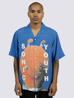 PLEASURES PLEASURES X SONIC YOUTH Alien Camp Collar Shirt in Blue