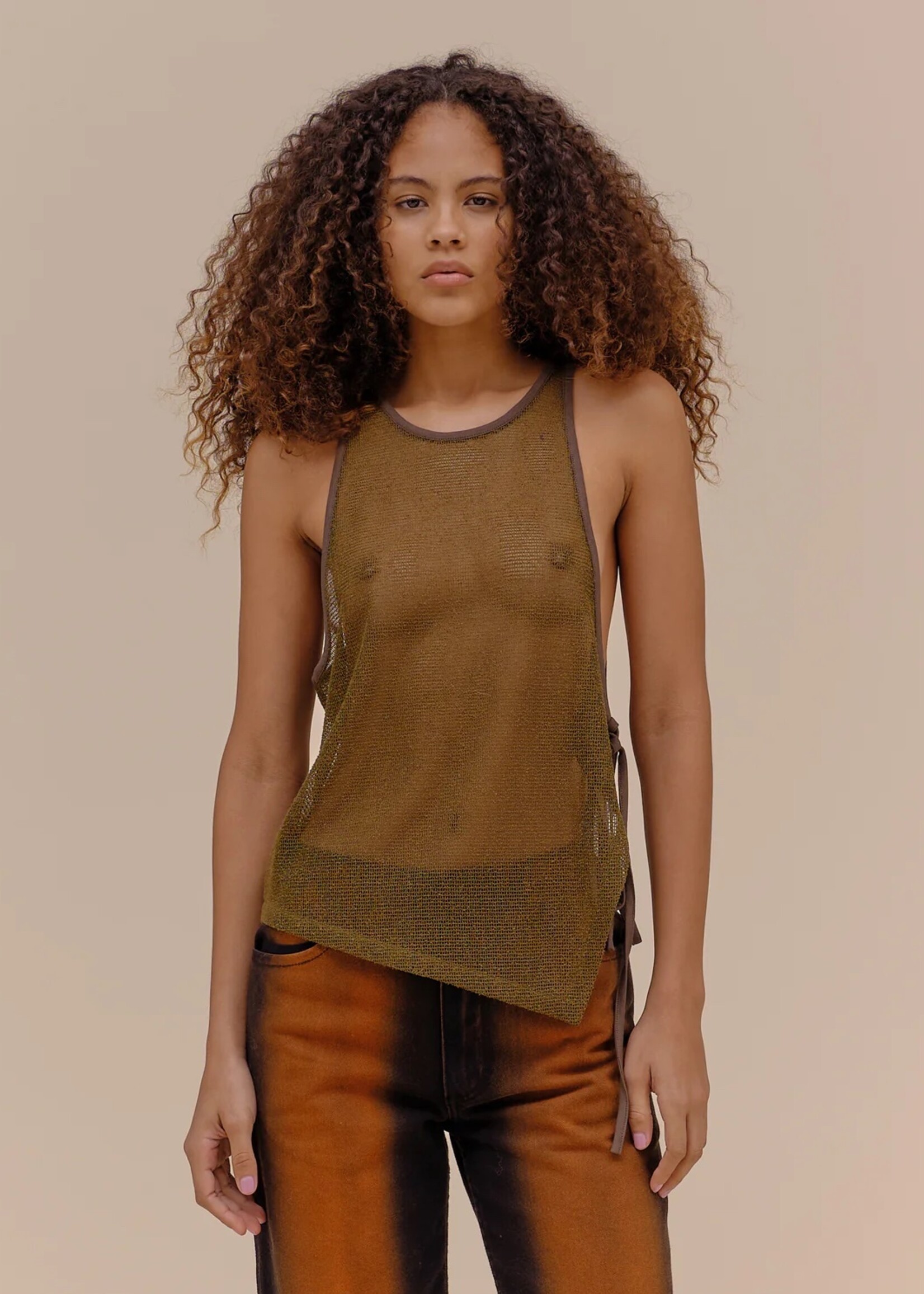 ECKHAUS LATTA Sheer UV Tank in Kelp