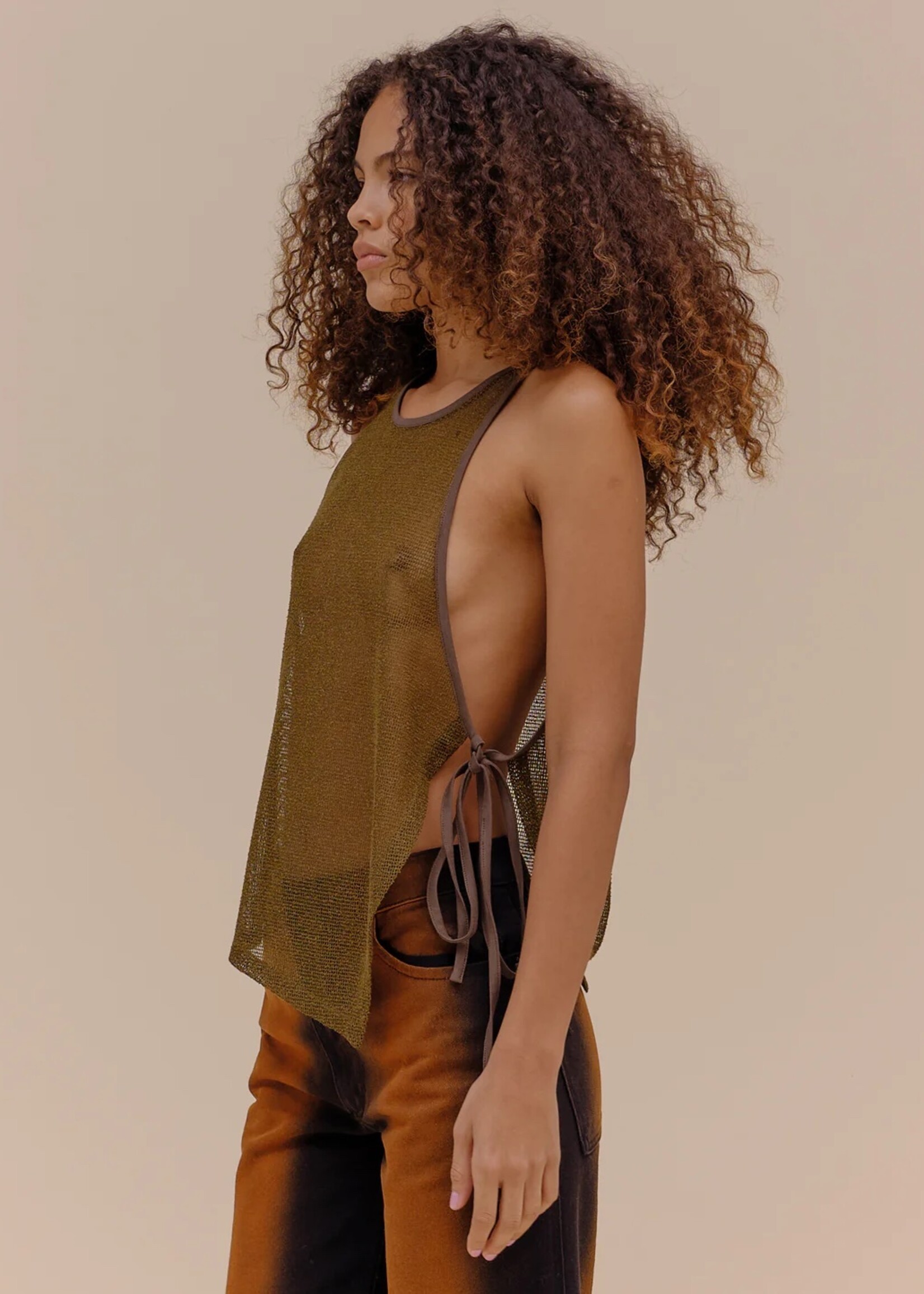 ECKHAUS LATTA Sheer UV Tank in Kelp