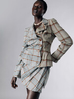 VIVIENNE WESTWOOD Drunken Tailored Jacket in Mixed Plaid