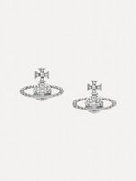 VIVIENNE WESTWOOD MAYFAIR BAS RELIEF EARRINGS IN SILVER AND