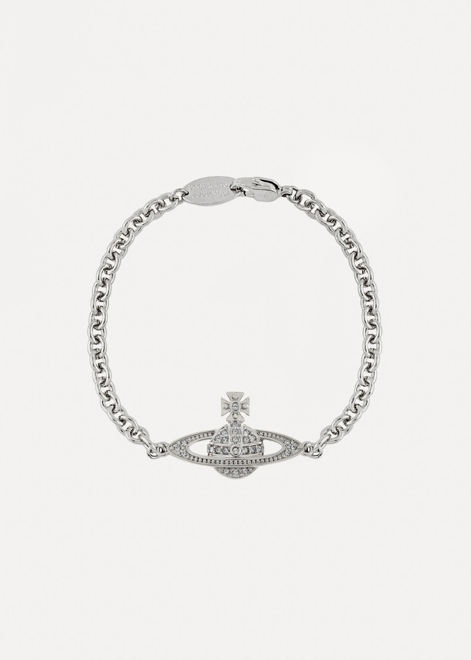 VIVIENNE WESTWOOD MENS MAYFAIR BAS RELIEF BRACELET IN SILVER