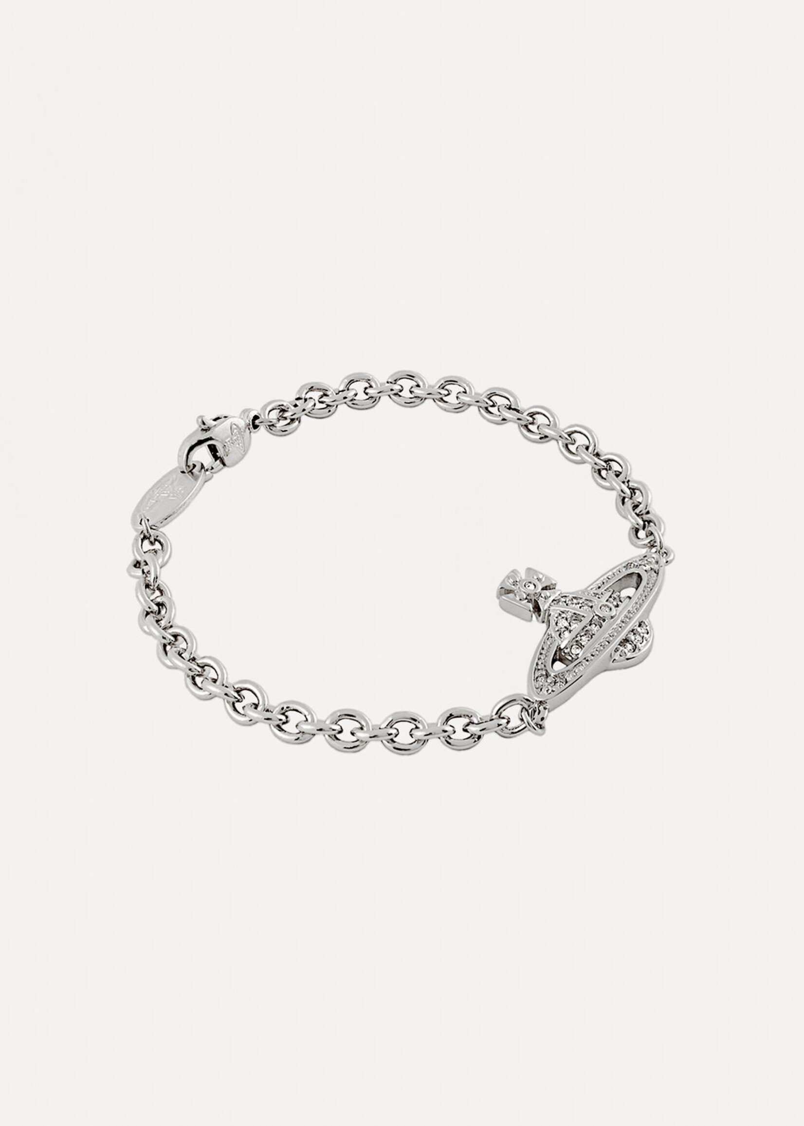 VIVIENNE WESTWOOD MENS MAYFAIR BAS RELIEF BRACELET IN SILVER