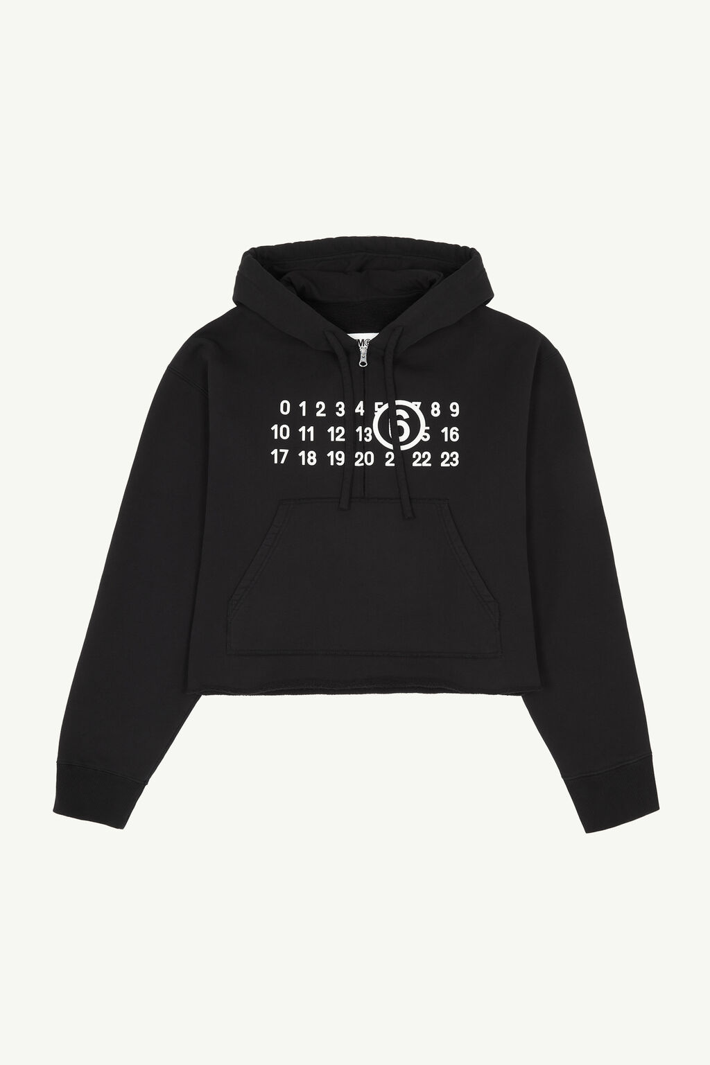 MM6 Maison Margiela Crop Logo 1 2 Zip Hoodie NOW OR NEVER