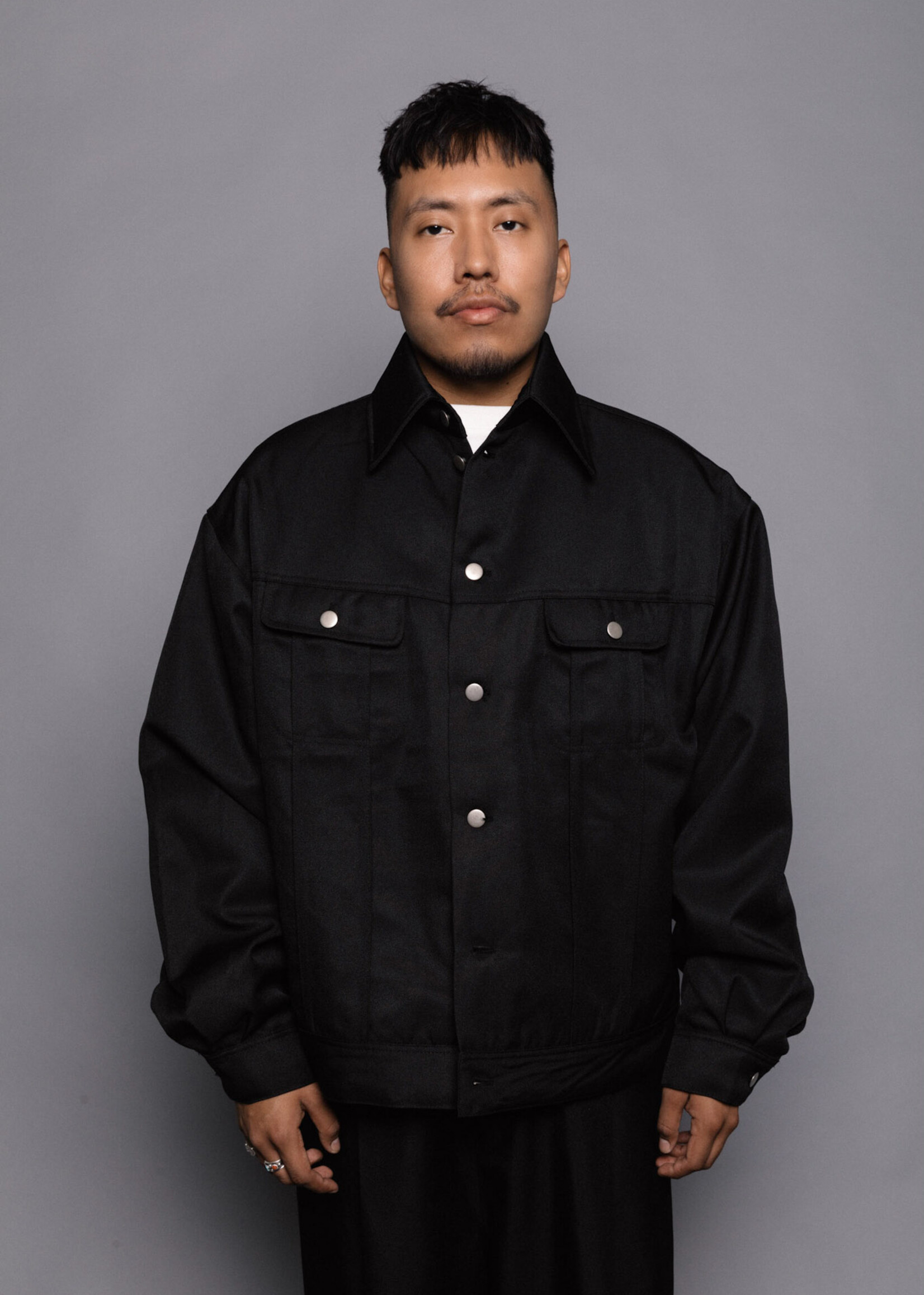 WILLY CHAVARRIA Chachi Trucker Jacket in Black
