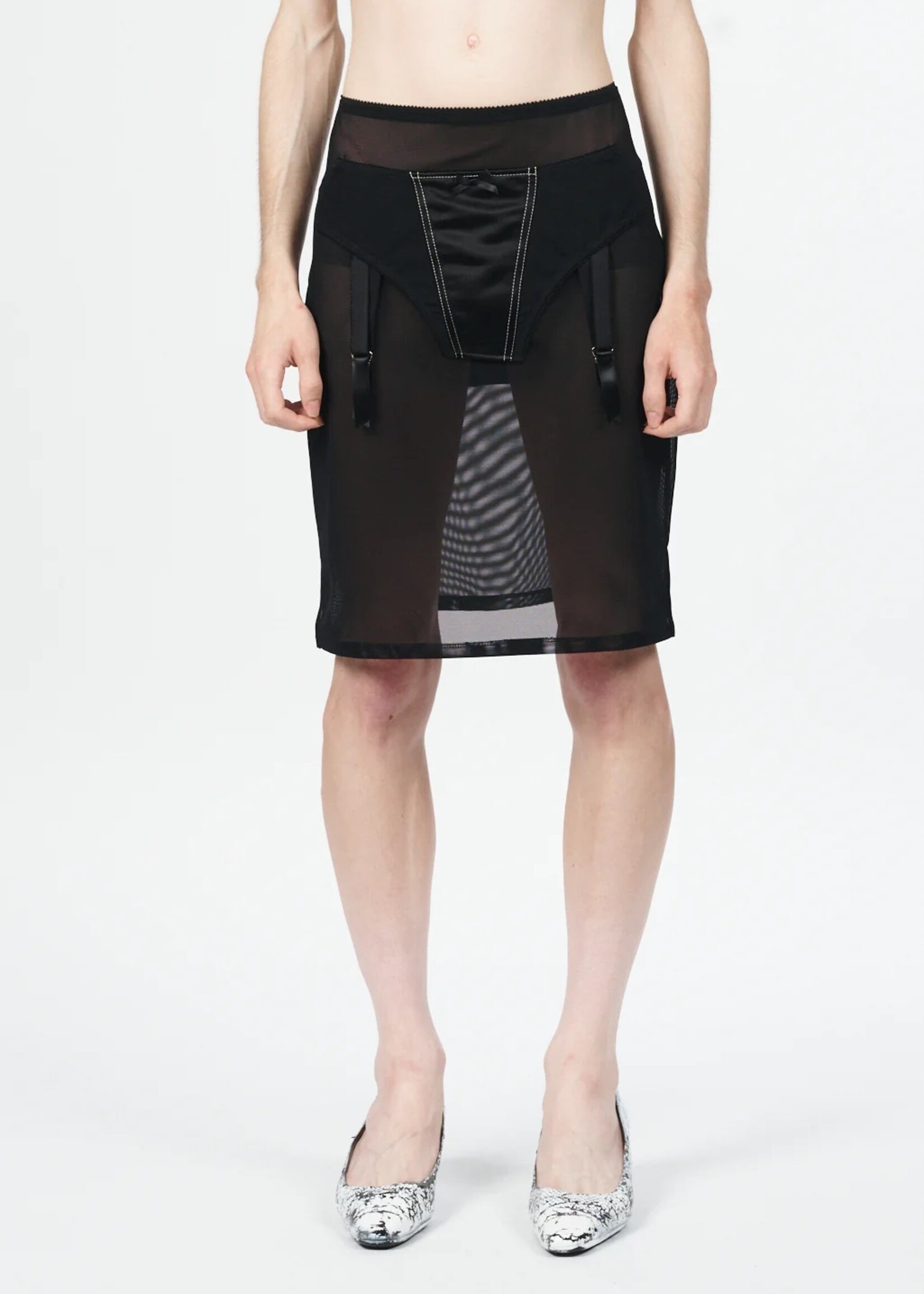 VAQUERA Underwear Slip Skirt in Black - NOW OR NEVER