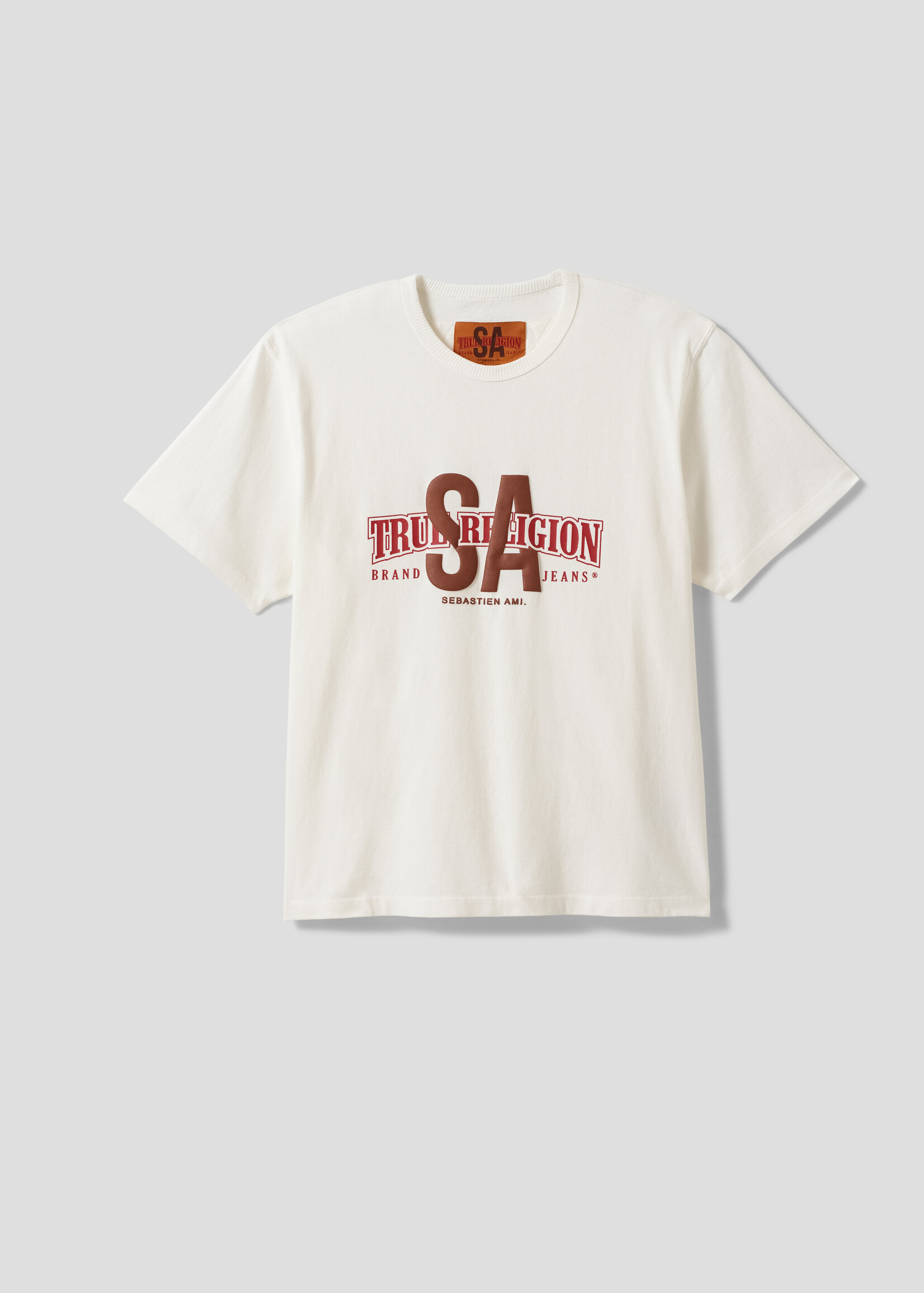SEBASTIEN AMI SA X TR Collab Logo T-shirt in Off White