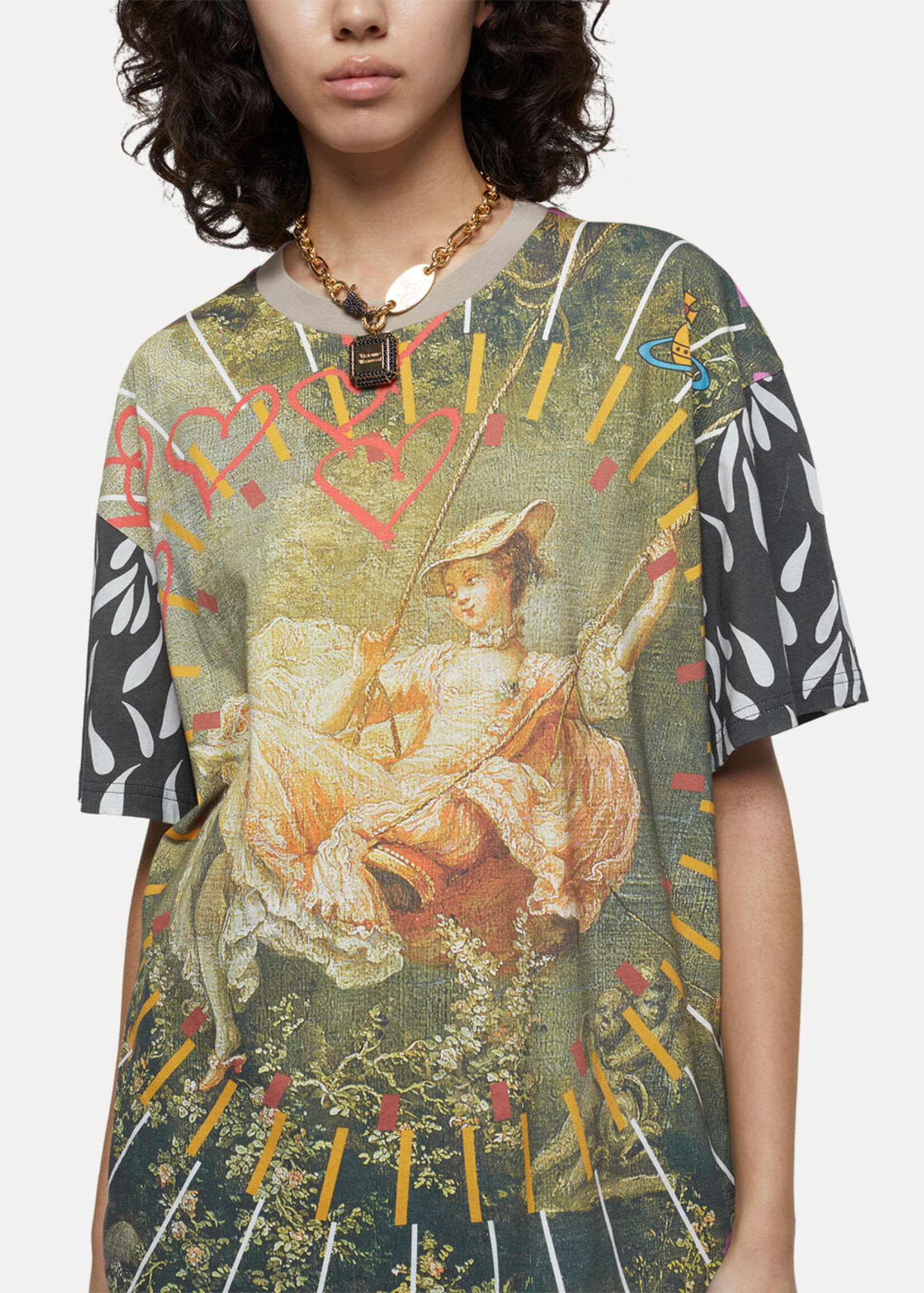 Vivienne Westwood Unisex Oversized T-shirt with The Swing Print 