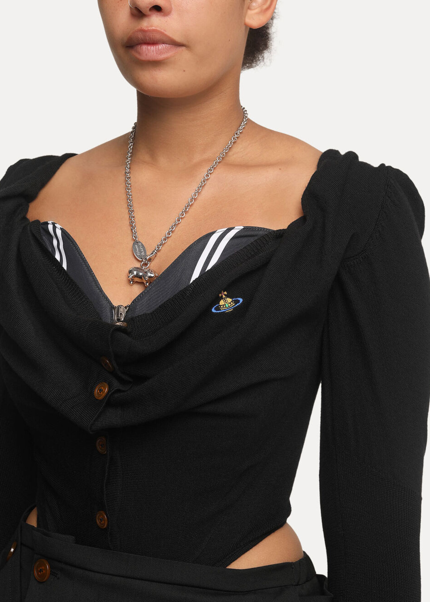 VIVIENNE WESTWOOD The Bea Corset Cardigan in Black