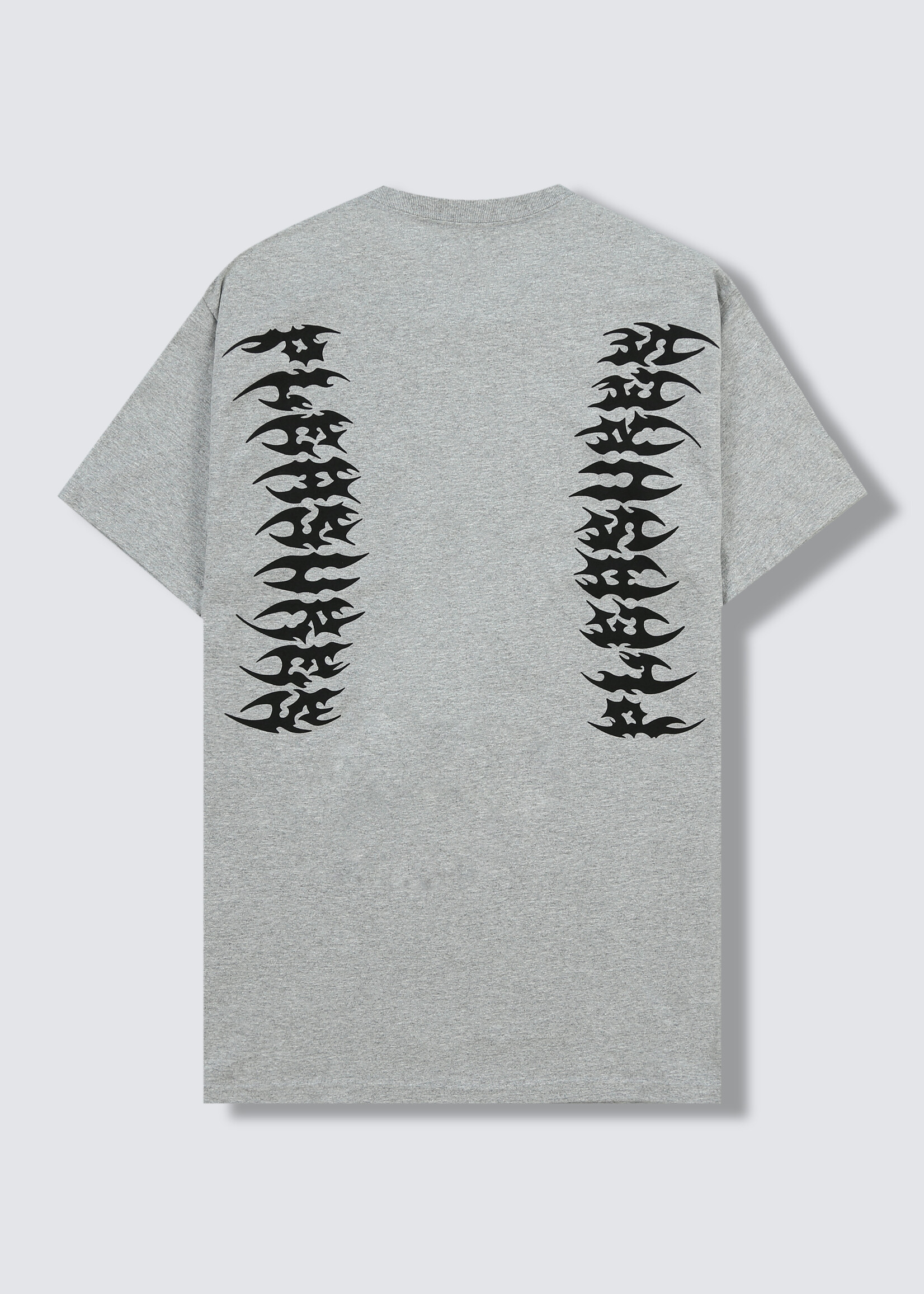 PLEASURES Ripped T-shirt in Heather Grey